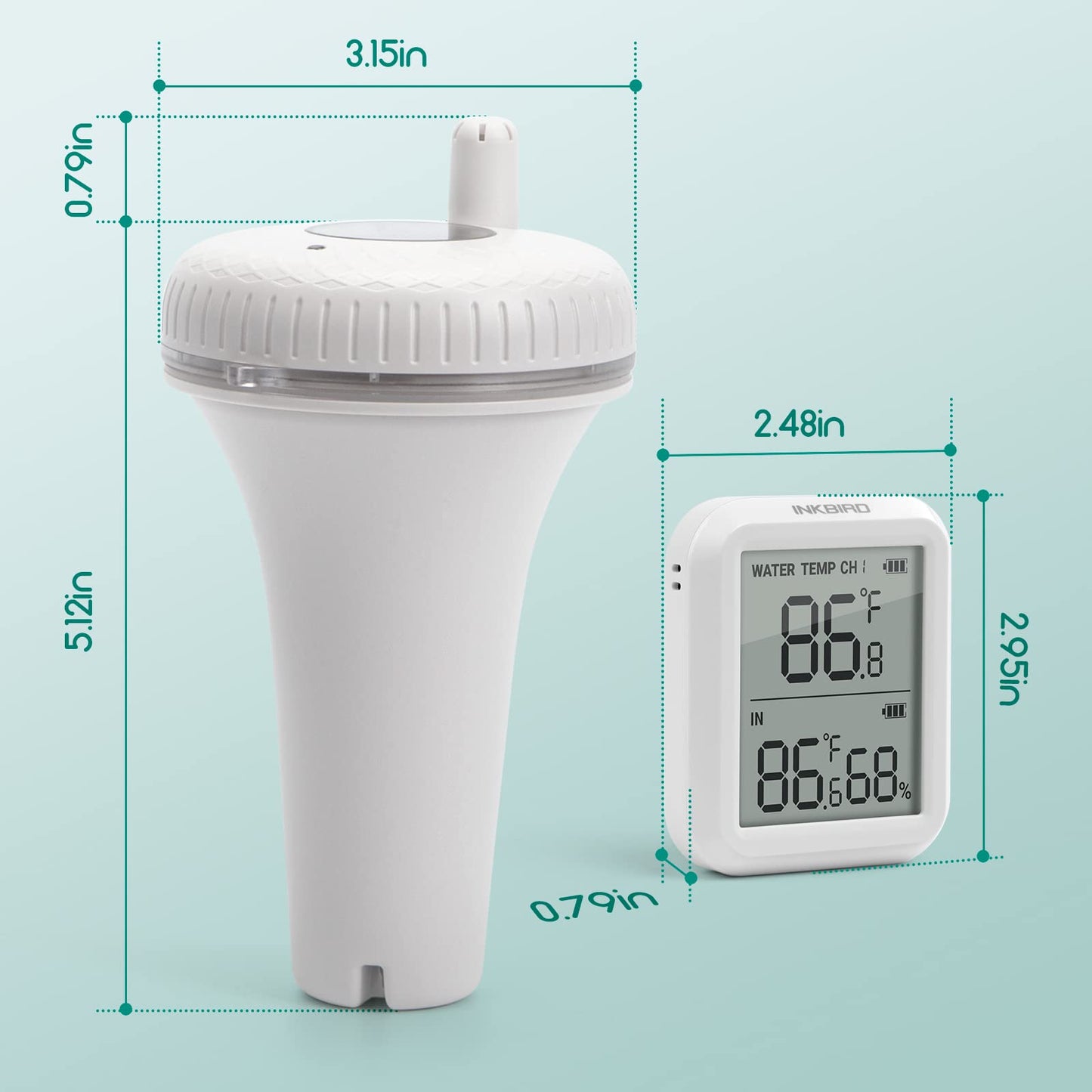 Inkbird Wireless Pool Thermometer and Receiver Set