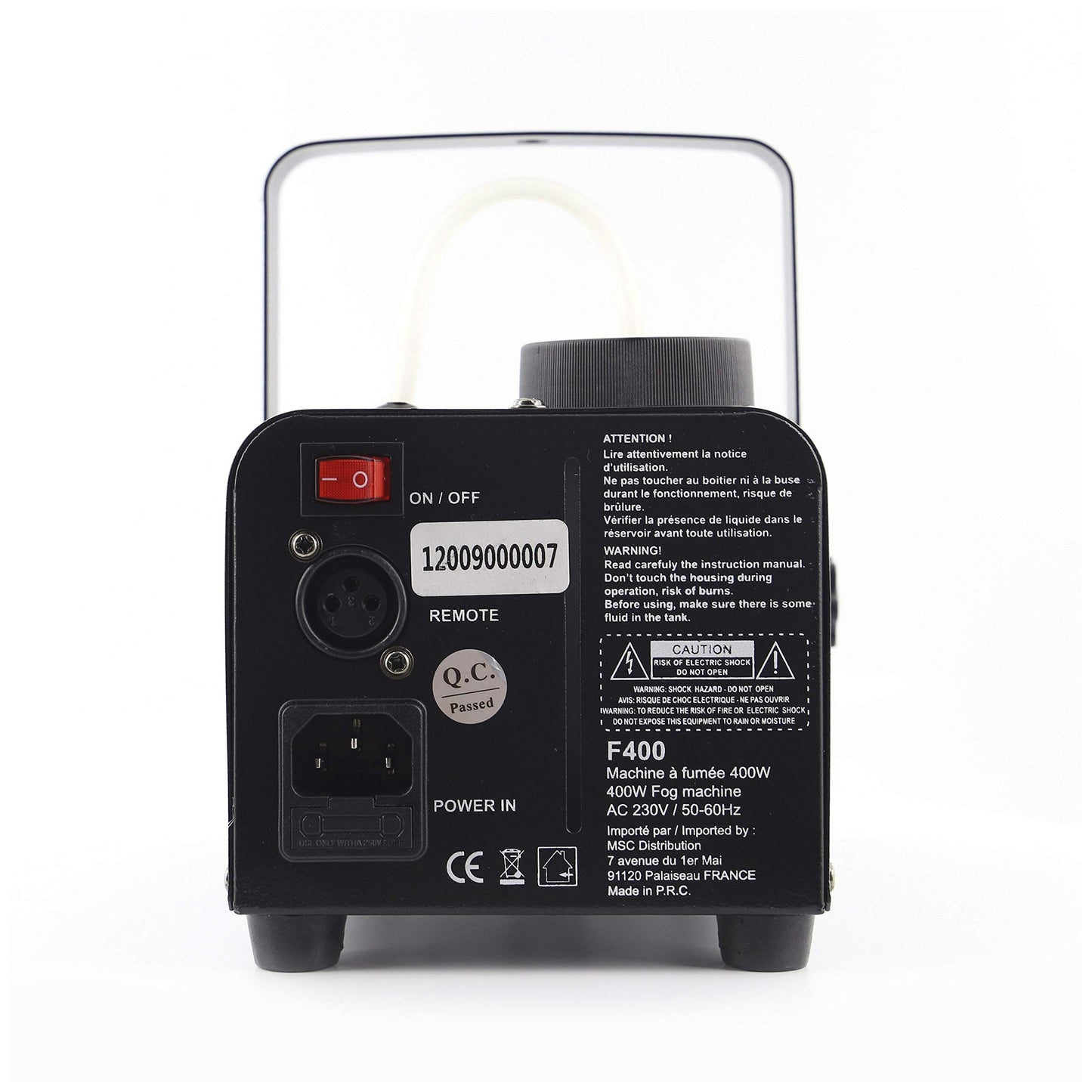 BOOMTONE DJ Smoke Machine F400 Black (400W, Wired Remote)