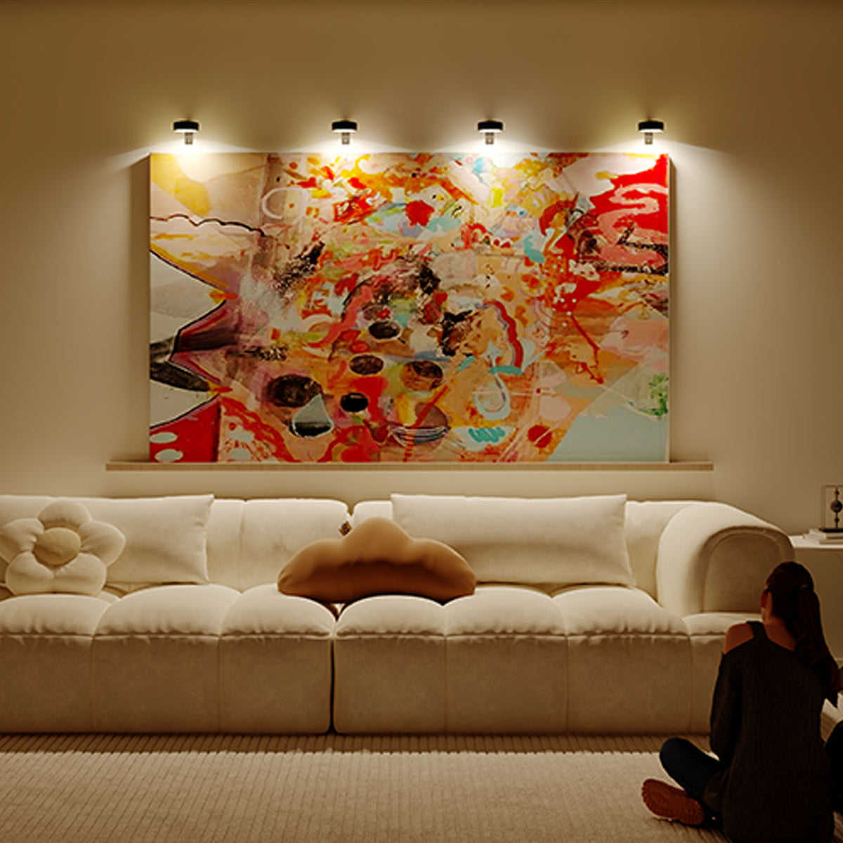 Tedmos Wireless Rechargeable Over Picture Lights for Wall