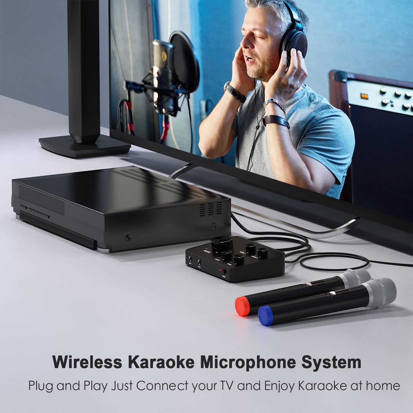 Rybozen Dual Handheld Wireless Microphone Karaoke Mixer System