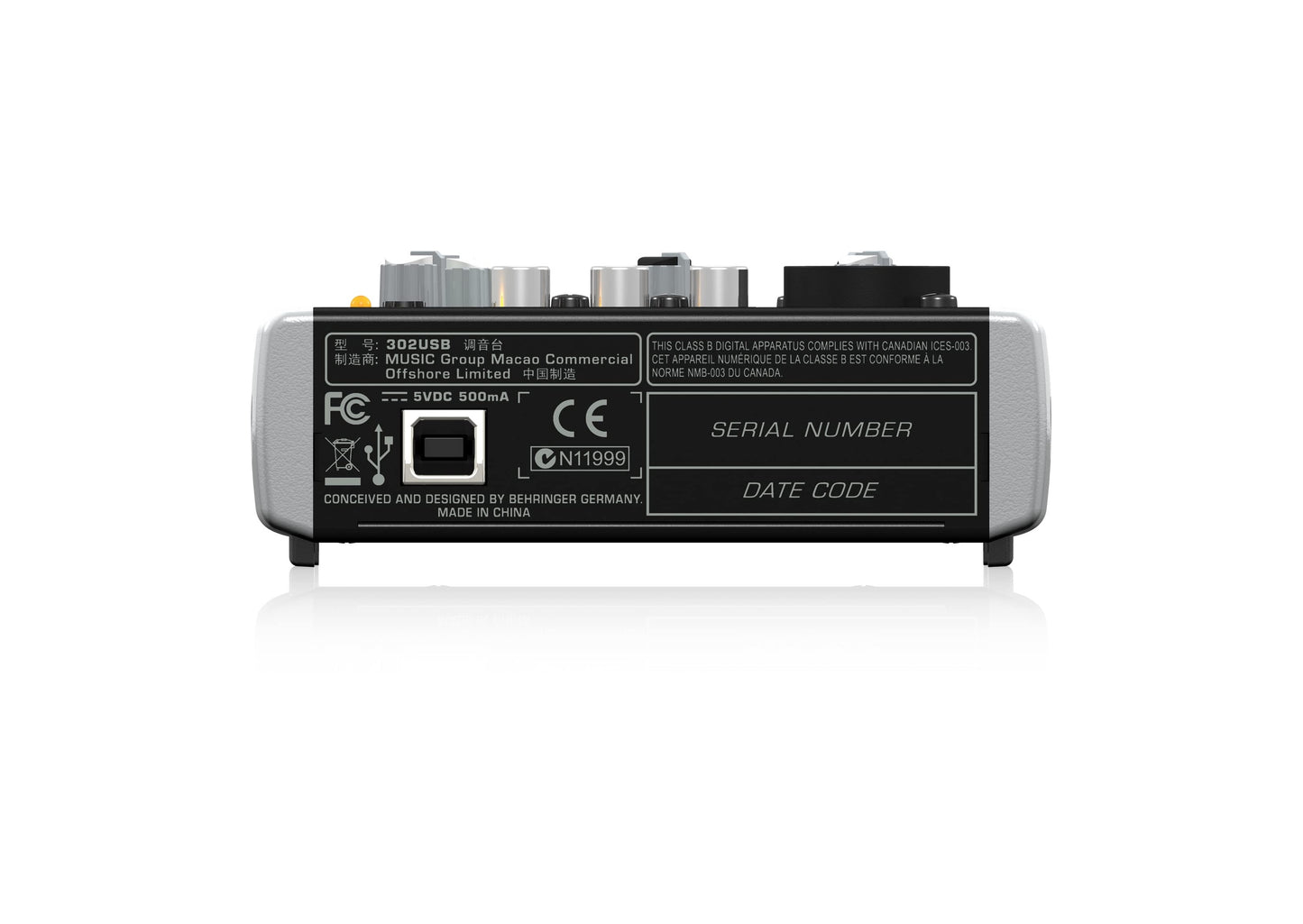 Behringer XENYX 302USB Premium 5-Input Mixer with XENYX Mic Preamp and USB/Audio Interface