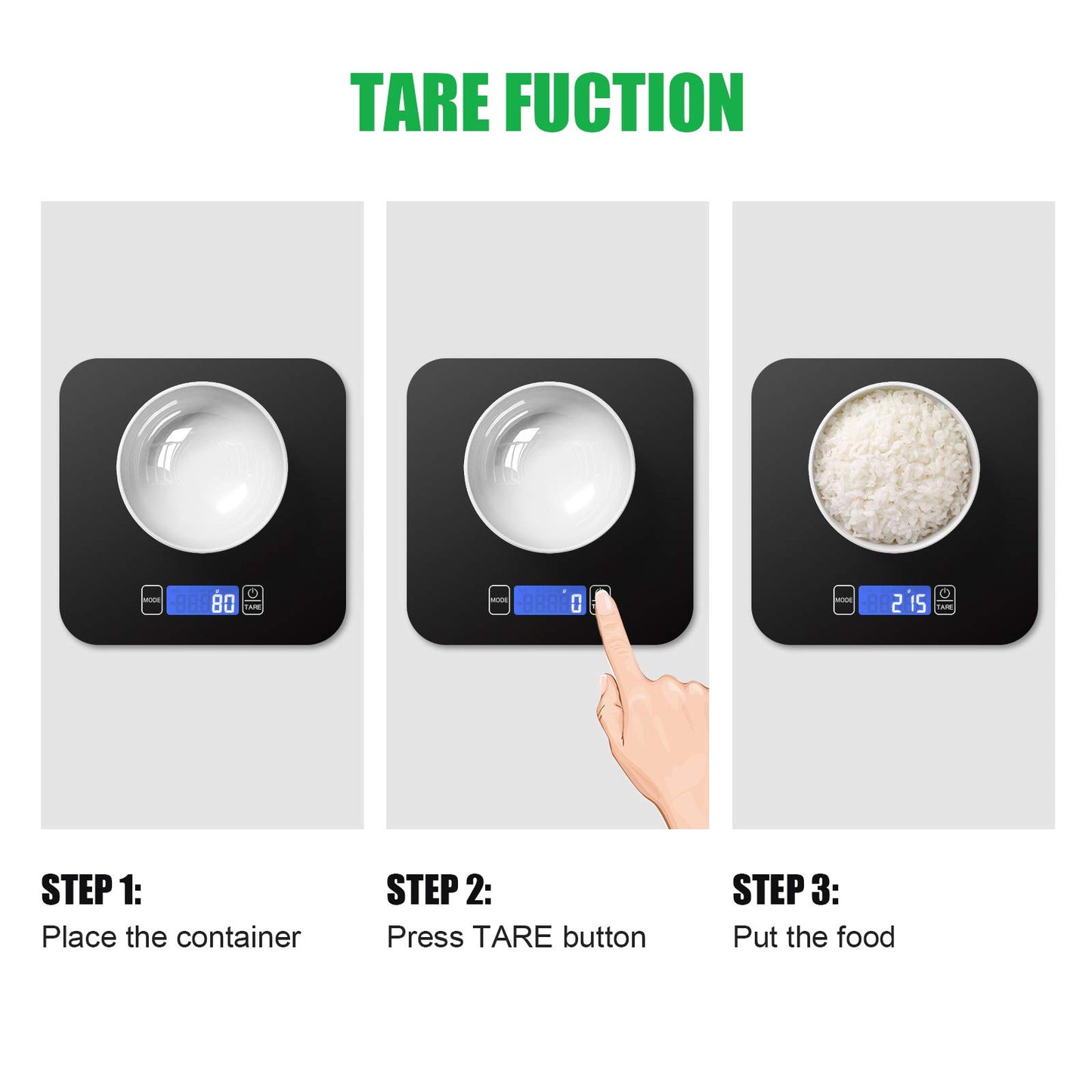 Digital Kitchen Scales 15 kg / 33 lb Digital Kitchen Scales