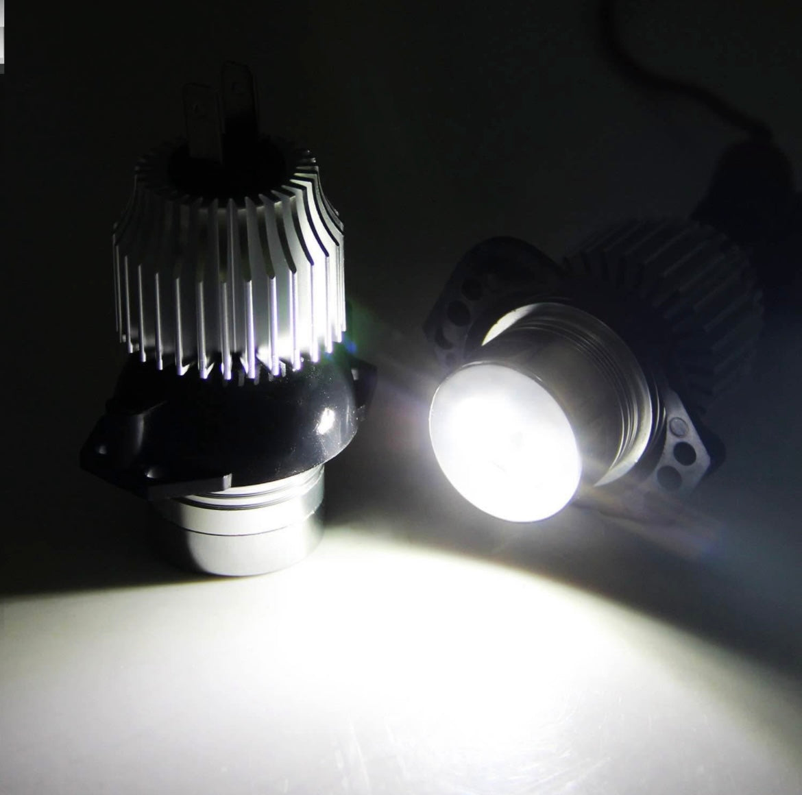 WinPower 12W LED Angel Eyes Kit Headlight Halo ring marker Bulbs Position lights 6000K Xenon