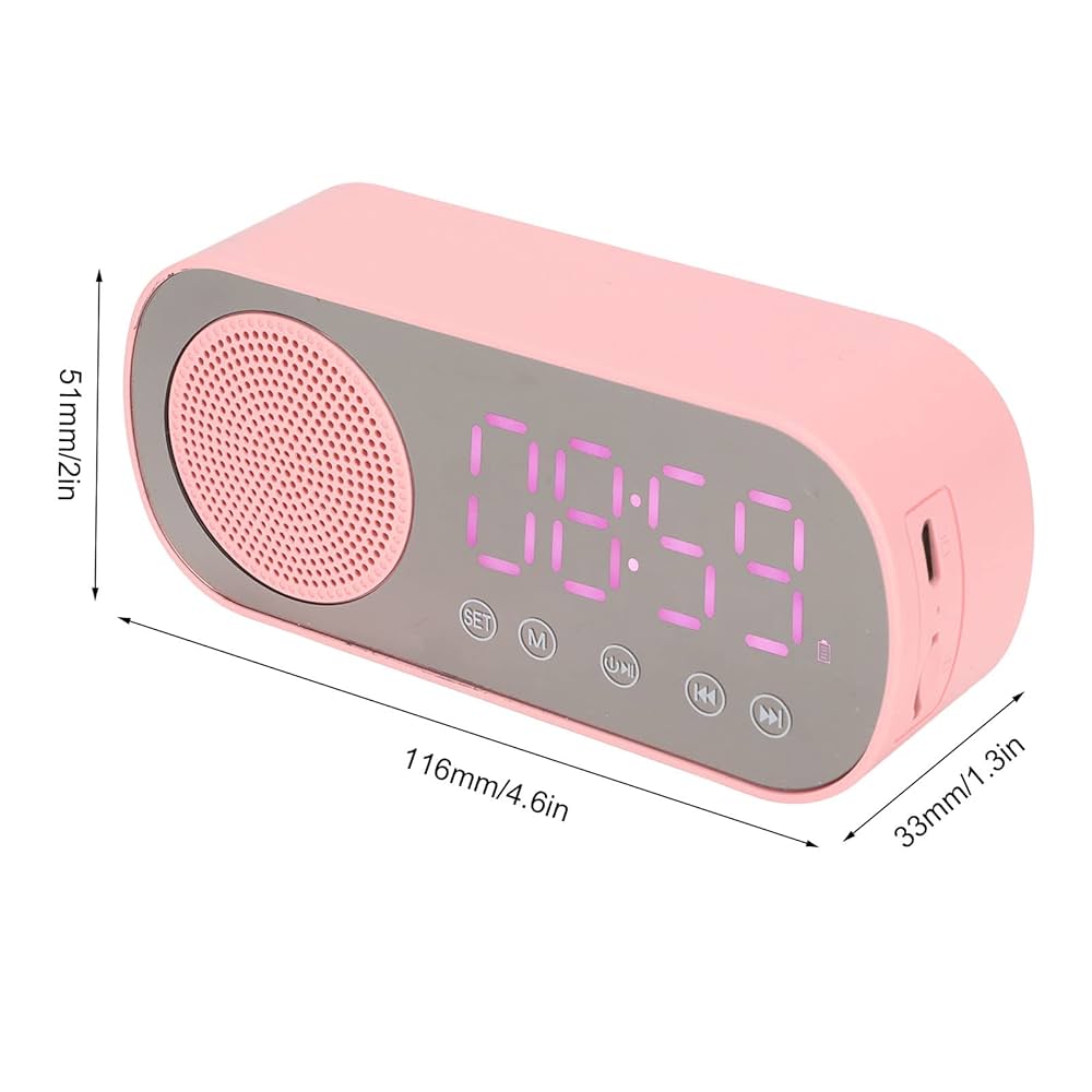 Bluetooth Alarm Clock, HiFi Speaker, FM Radio, Digital Clock