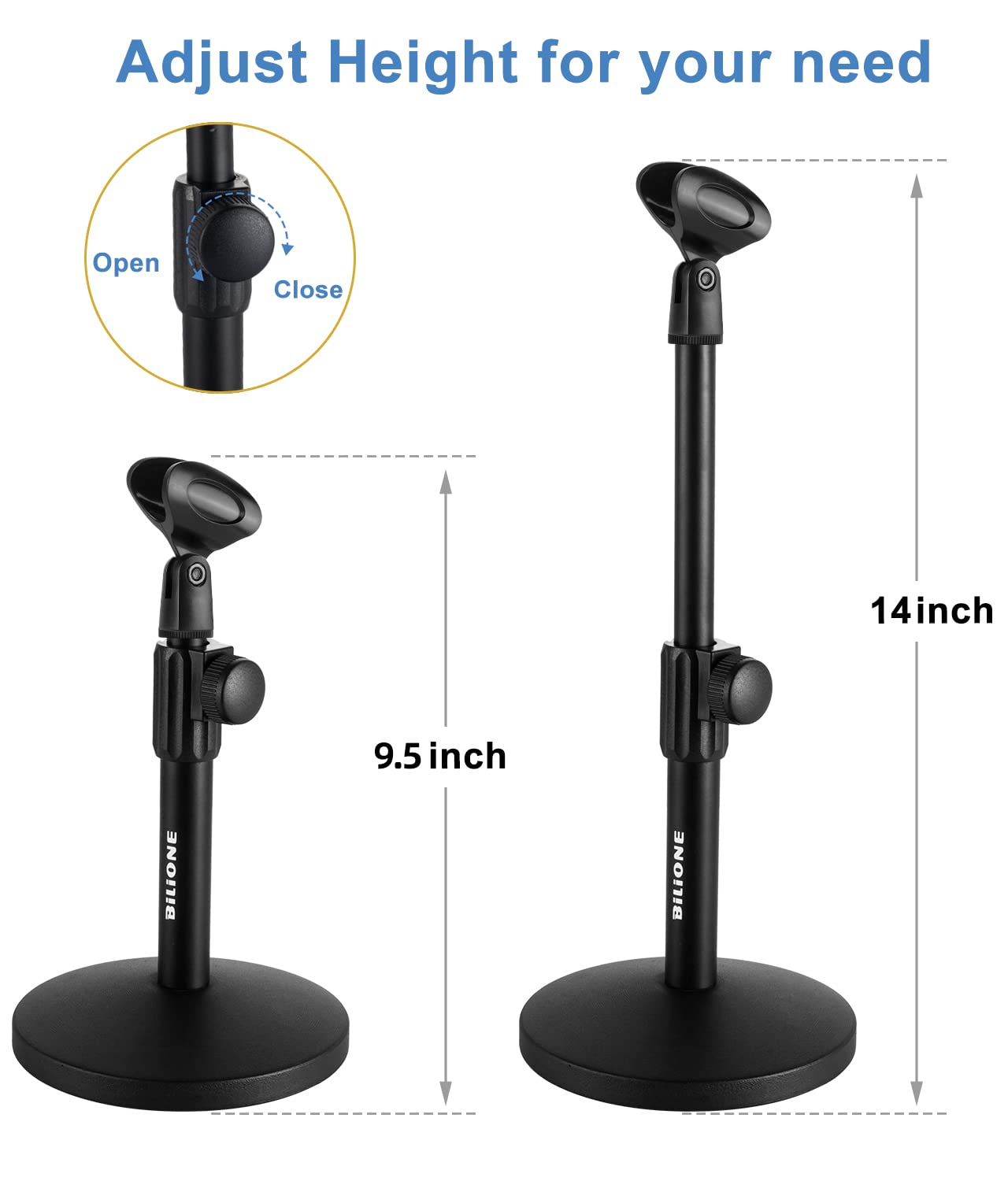 BILIONE Multifunctional Desktop Microphone Stand