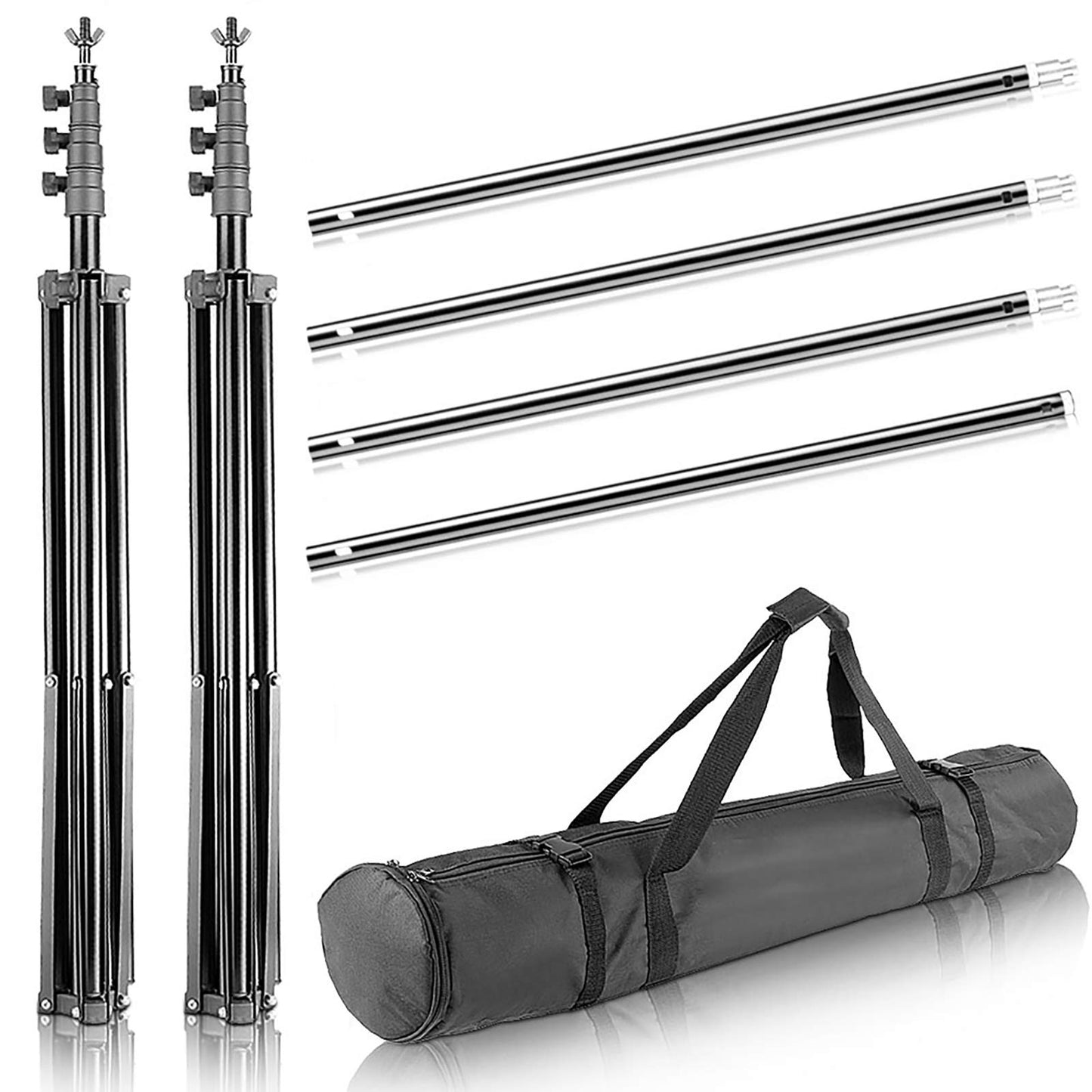 Basic Version Photography Backdrop Lighting Kit: 2.6Mx3M/8.5ftx10ft Background Support System 800W