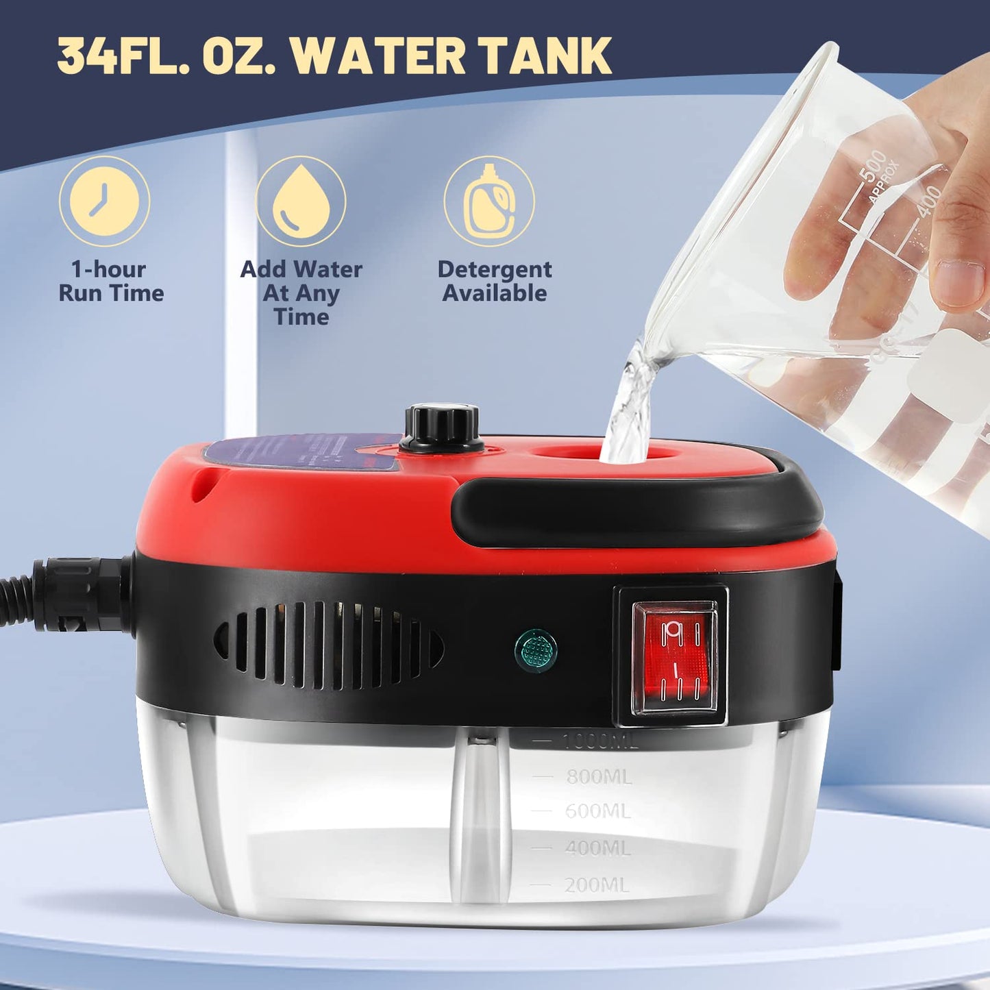 Steam Cleaner 2500W High Pressure Handheld High Temperature Cleaning Machine for Kitchen