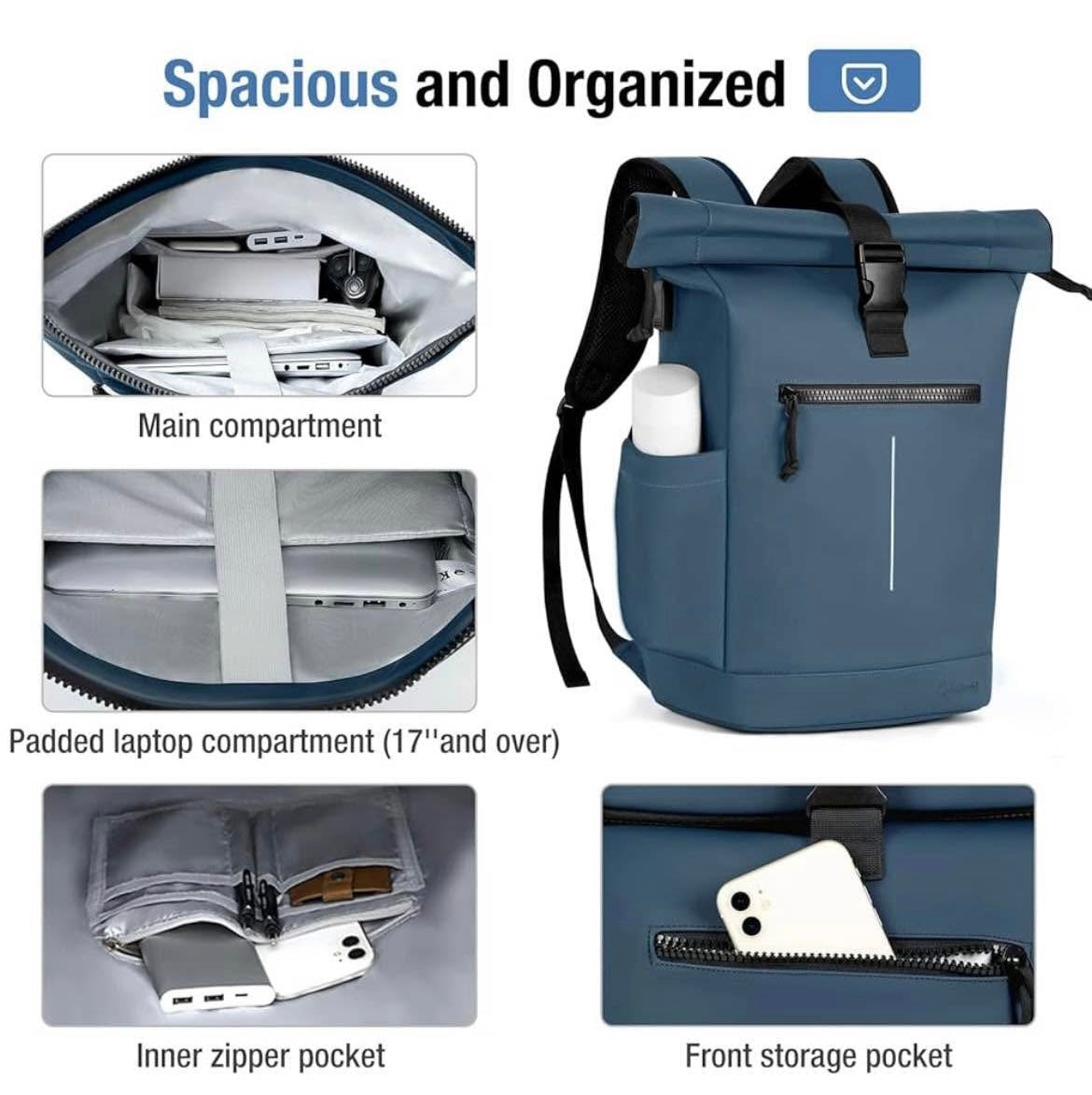 Lekeinchi 17" Laptop Waterproof Backpack for Men and Women