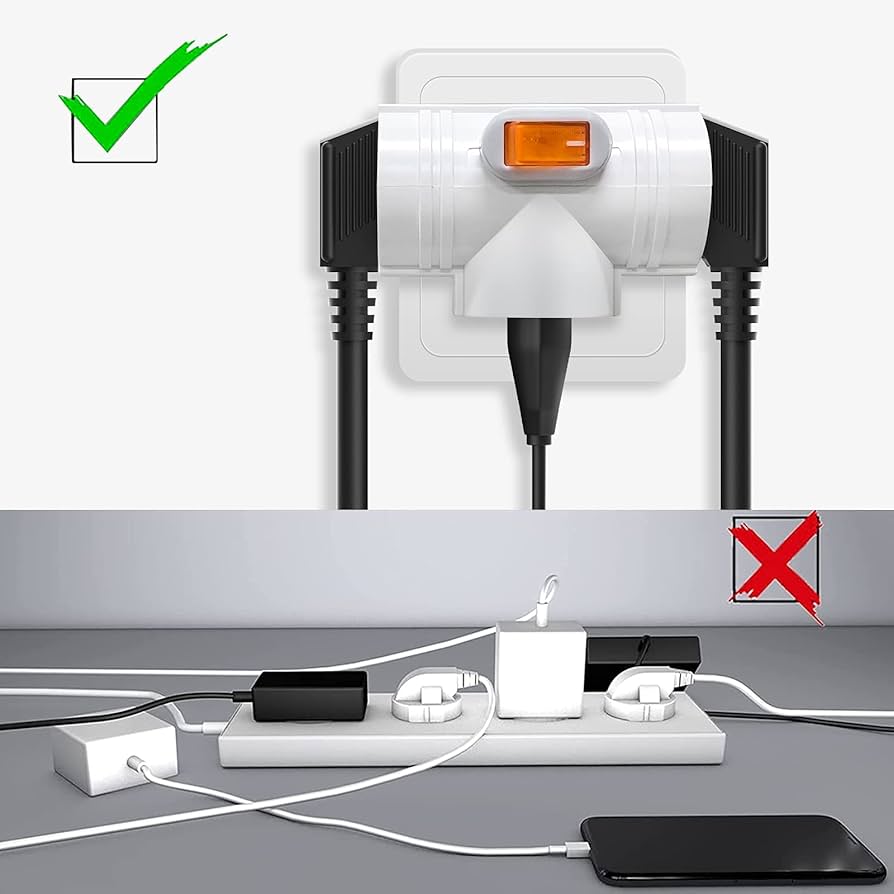 Double Plug, Double Plug for Socket 2 pcs
