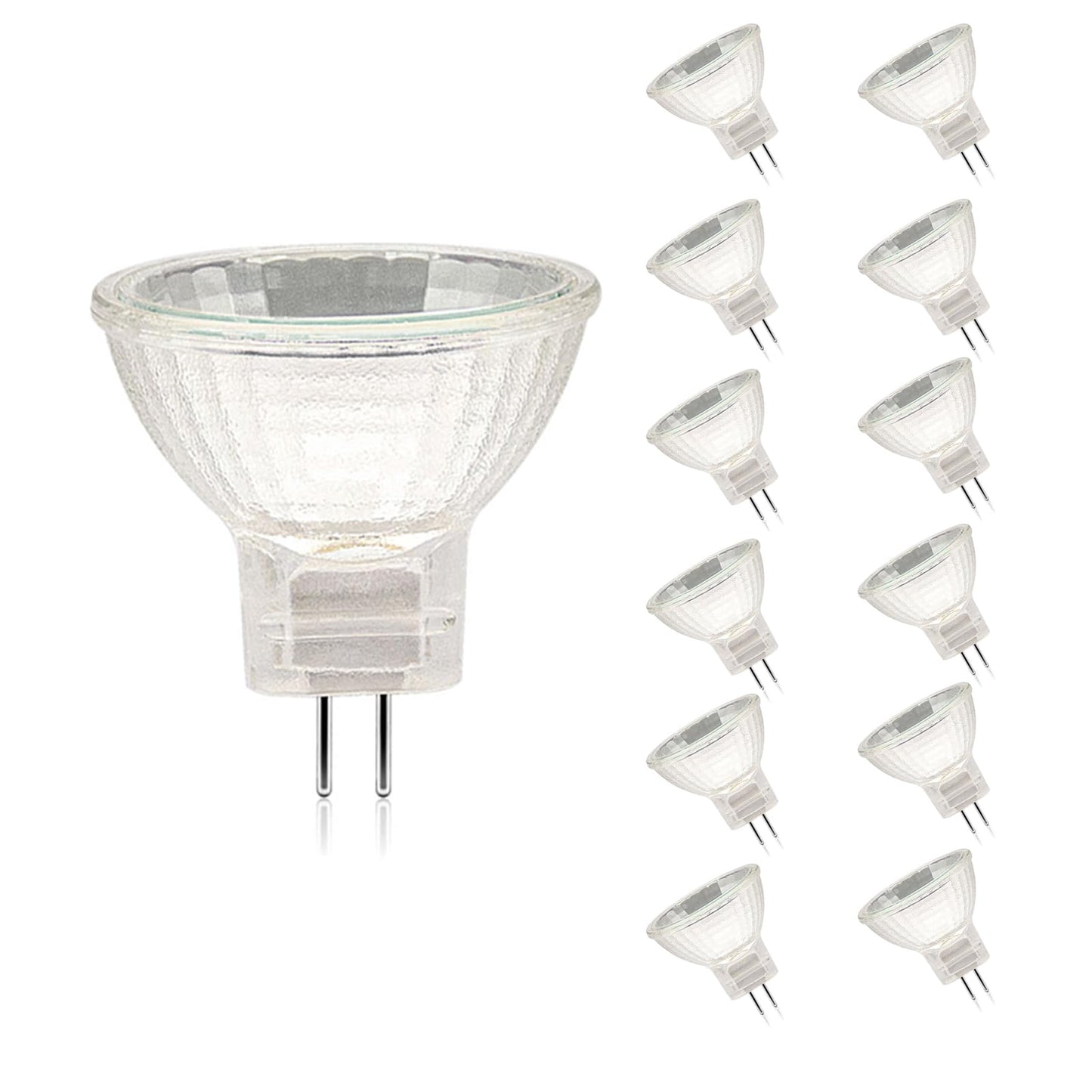 Jaenmsa MR11 Halogen Bulbs, MR11 12V 20W Pack of 12, GU4 20W Halogen Spotlight 2700K Warm White