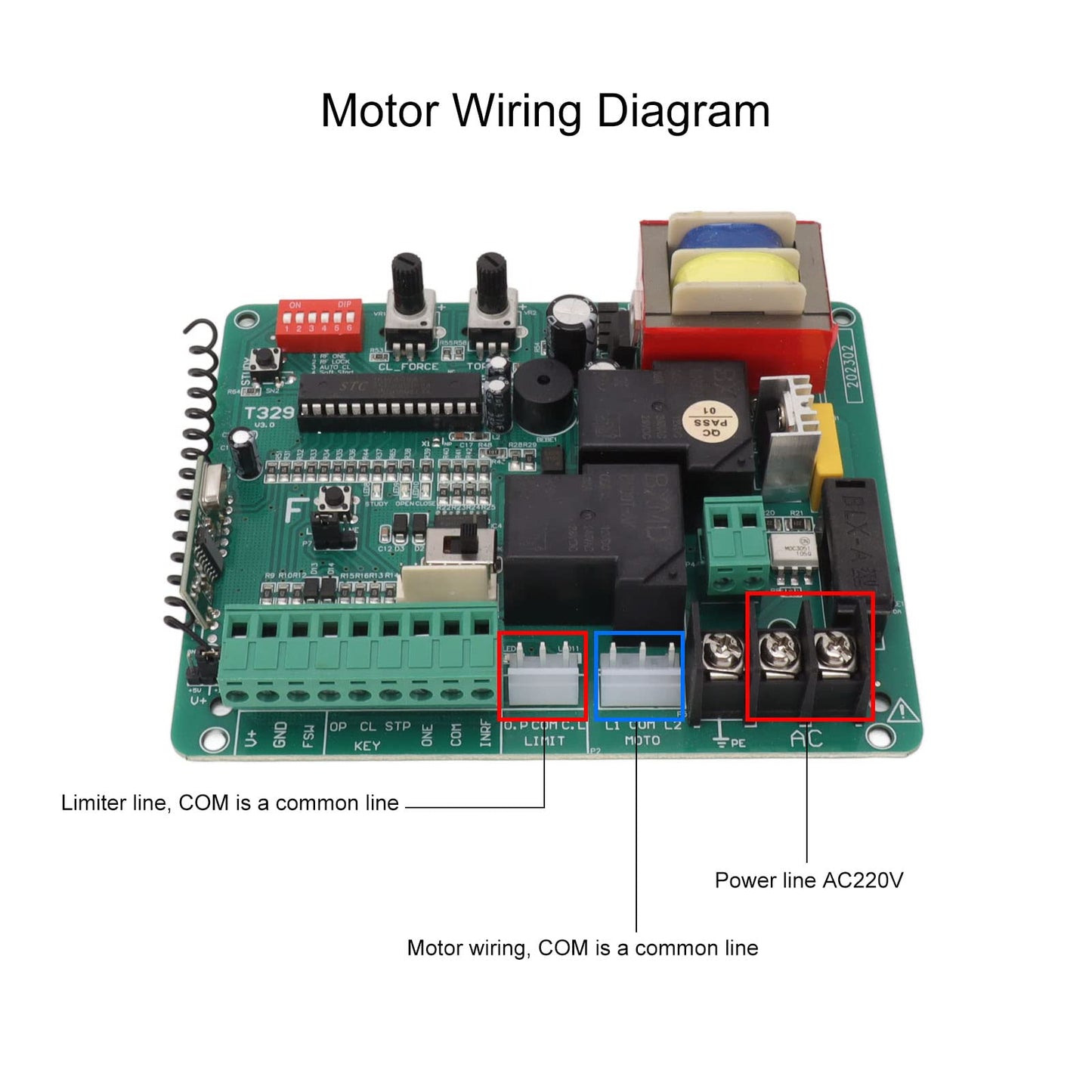 Sliding Gate Opener, Automatic Gate Motor Control with 2 Remote Controls