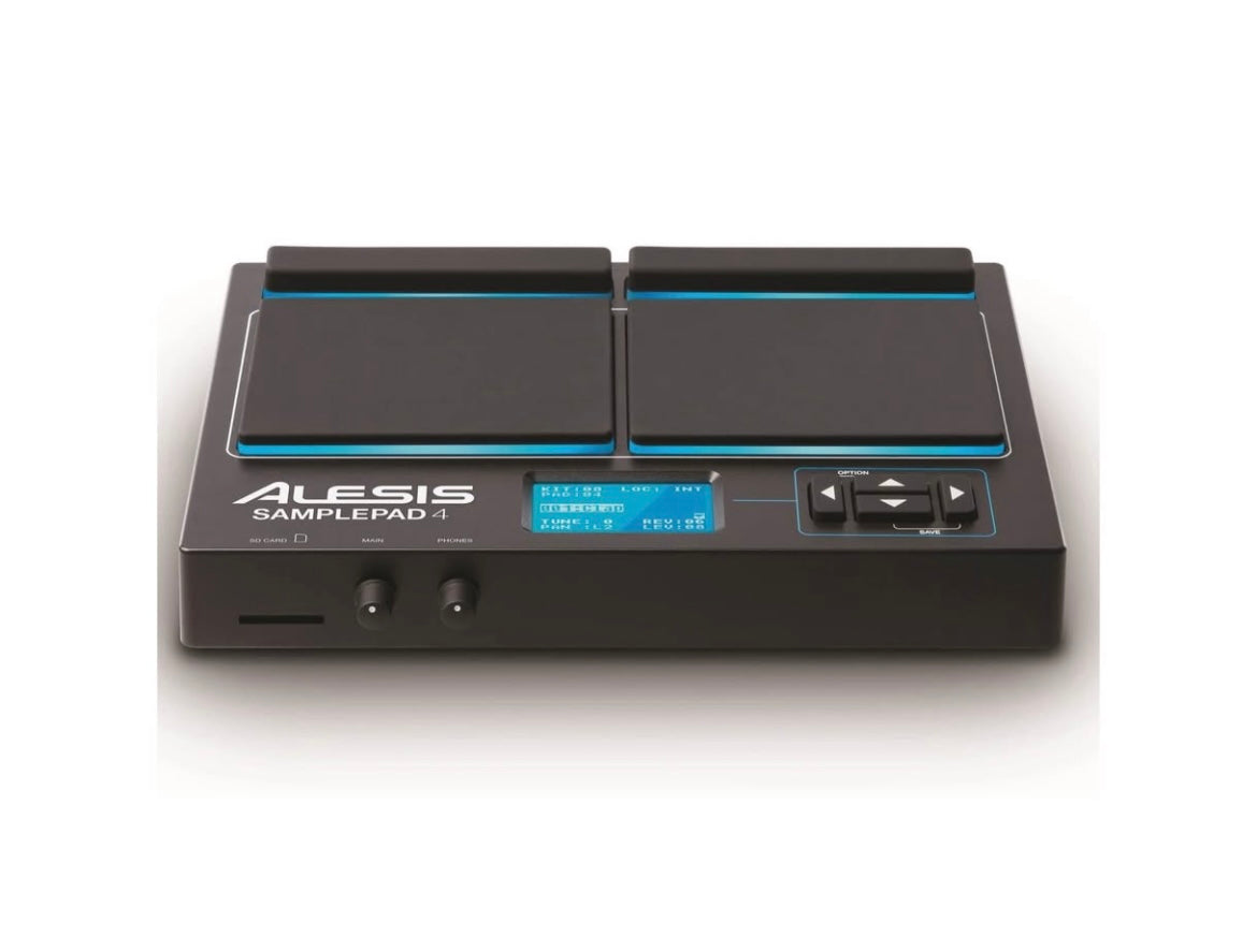 Alesis Sample Pad 4 | Compact Percussion and Sample Triggering Instrument with 4 Velocity Sensitive