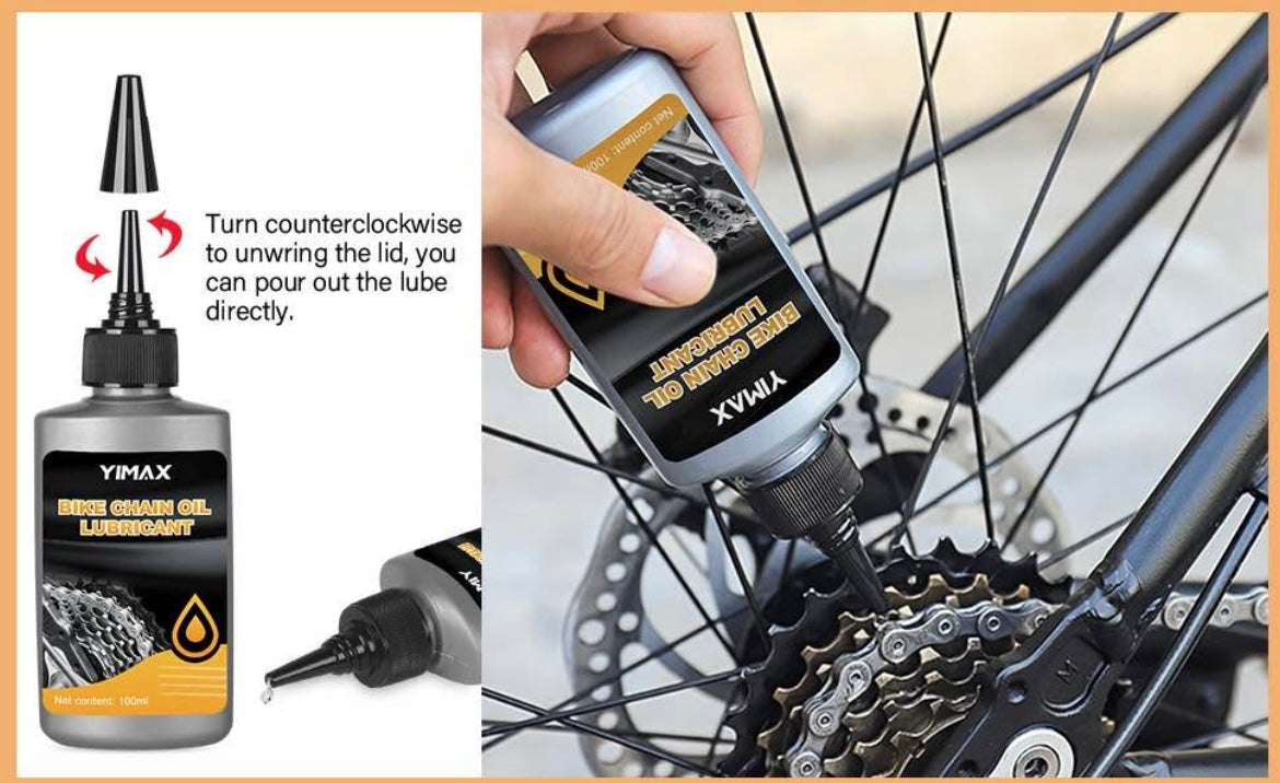 Bike Chain Cleaner Set, Bike Cleaners Bicycle Cleaning Kit 100ML Chain Lube and 300ML Cleaning Spray