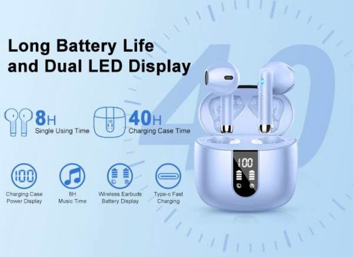 Wireless Earbuds, 2024 Bluetooth Headphones V5.4 Ear Buds
