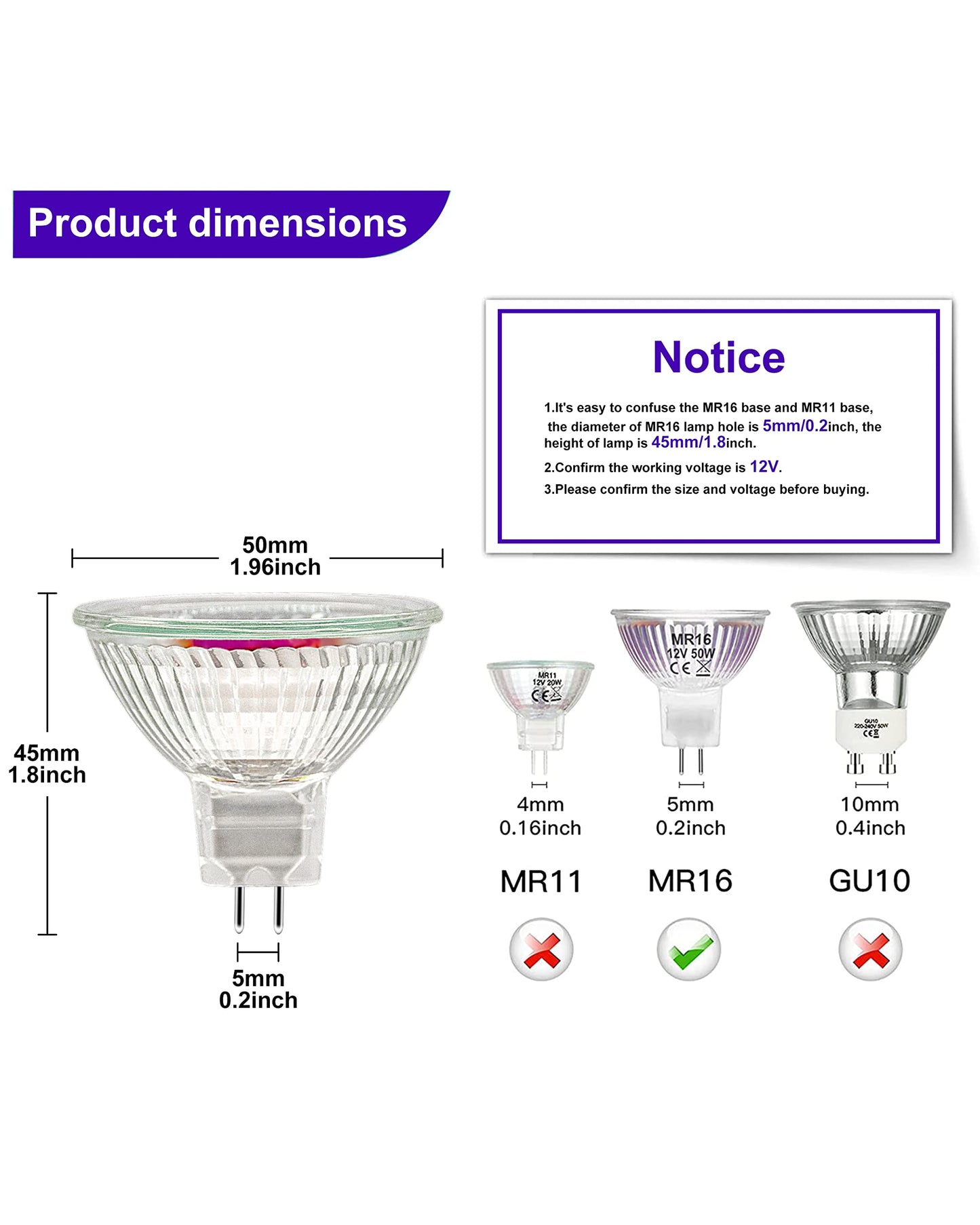 MR16 Halogen Bulbs, Halogen 12V 35W 6p
