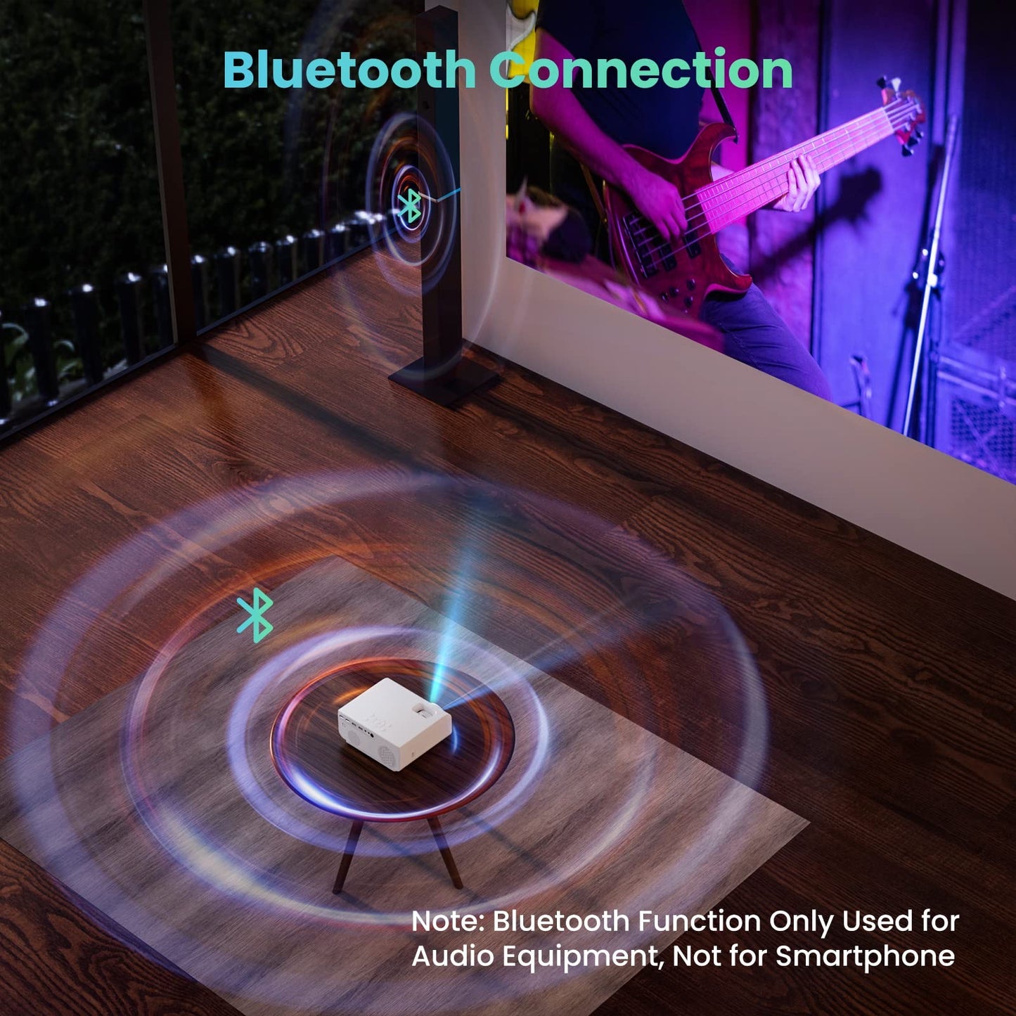 Native 1080P Full HD Projector, 5G WiFi Bluetooth 10000Lux 4K