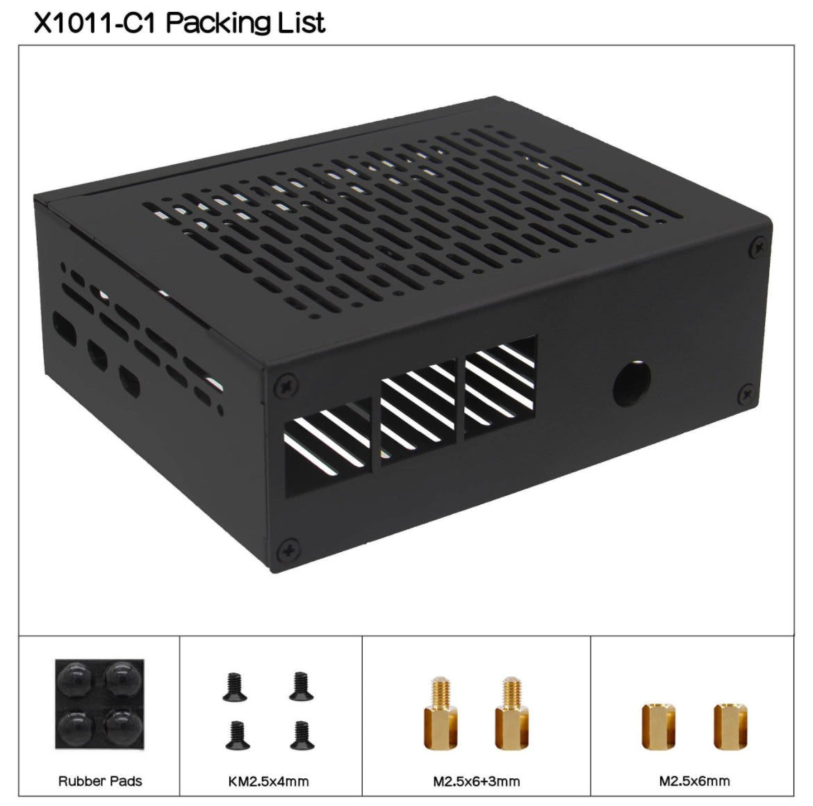 Geekwrom X1011-C1 PCIe Metal Case for Raspberry Pi 5 & X1011 PCIe to Quad NVMe Shield
