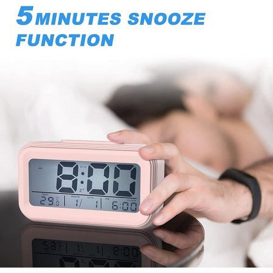 Silent Digital Alarm Clock for Kids & Adults