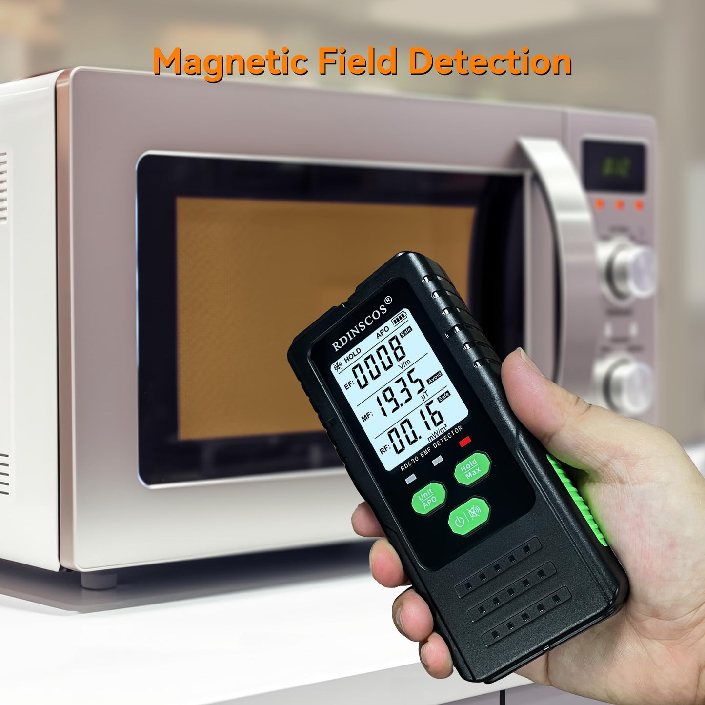 EMF Meter RDINSCOS Digital Electromagnetic Field Radiation Magnetic Radio Frequency Detector