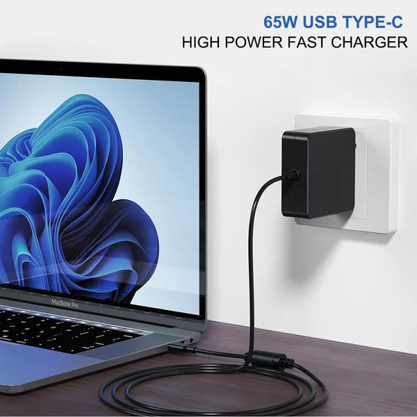 20V 3.25A Type C
65W Laptop Charger for HP, Lenovo, Dell, Acer, ASUS Supply Adapter Laptop Charger