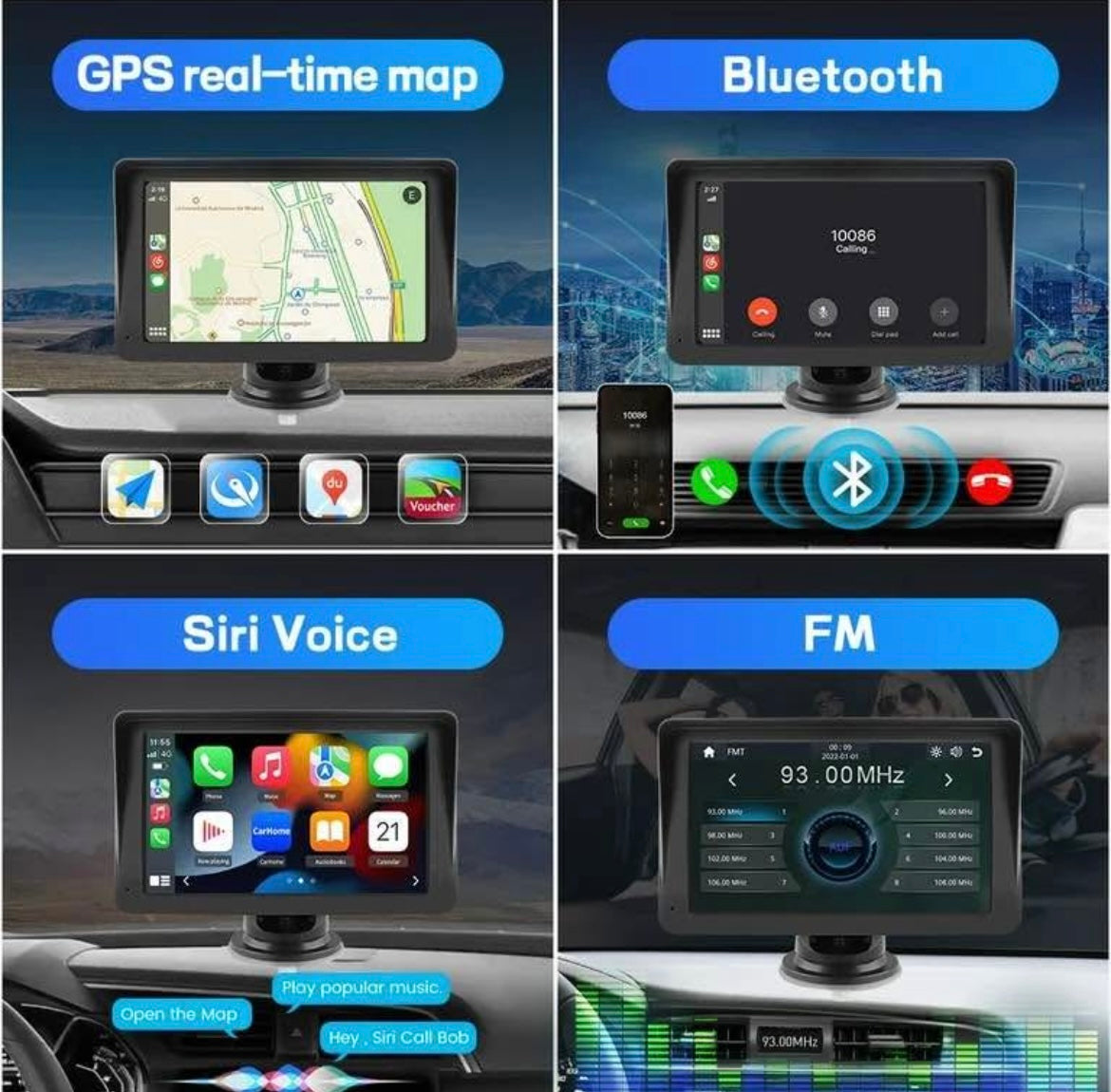 Awesafe 7 inch Touch Screen Wireless Carplay Car Stereo with Android Auto Support Bluetooth