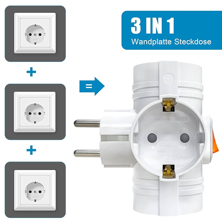 Double Plug, Double Plug for Socket 2 pcs
