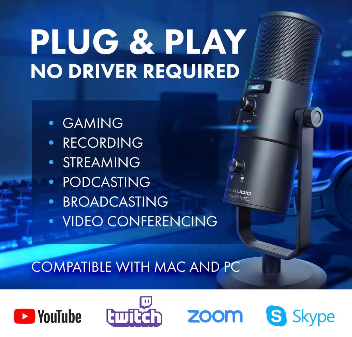 M-Audio Uber Mic | Professional USB Microphone With Switchable Polar Patterns