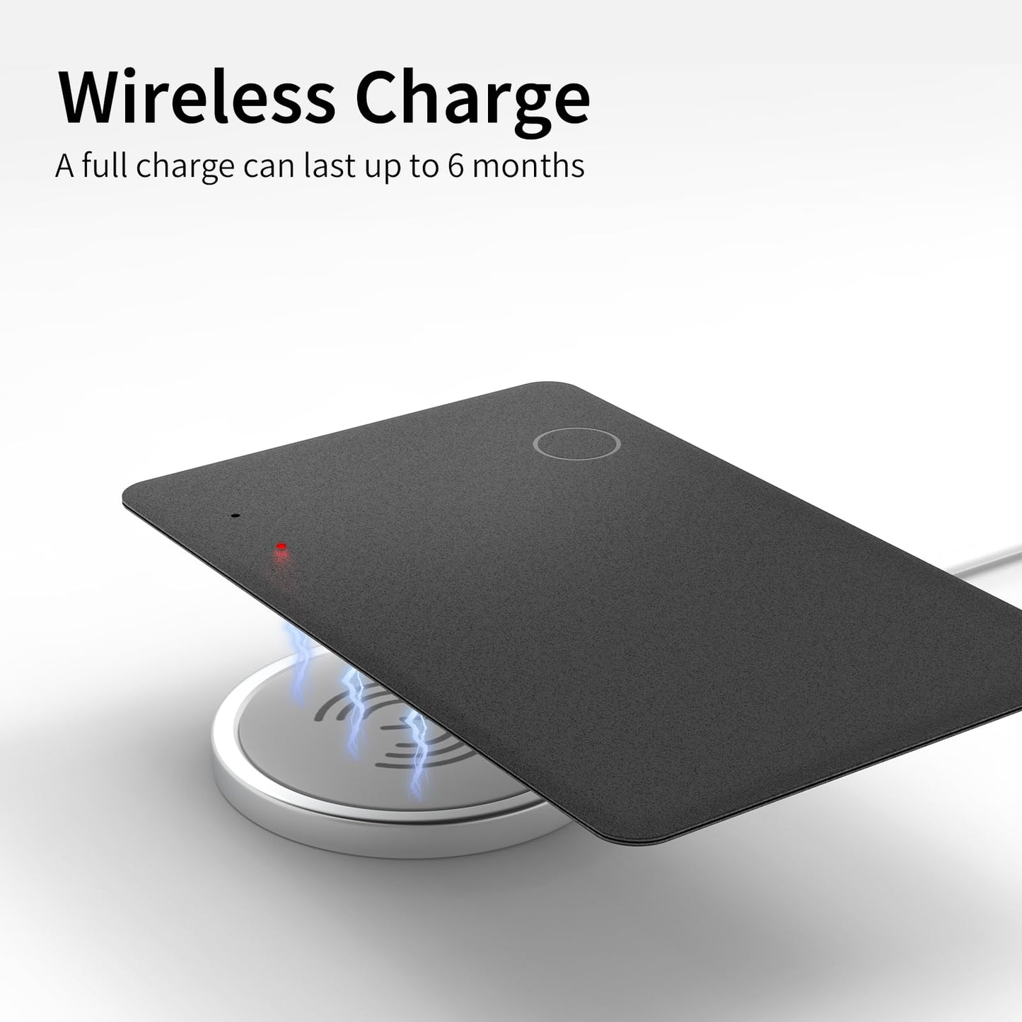 WAFTING Wallet Tracker Card, Wireless Rechargeable and Reusable Smart Track Card Works with Apple Find My
