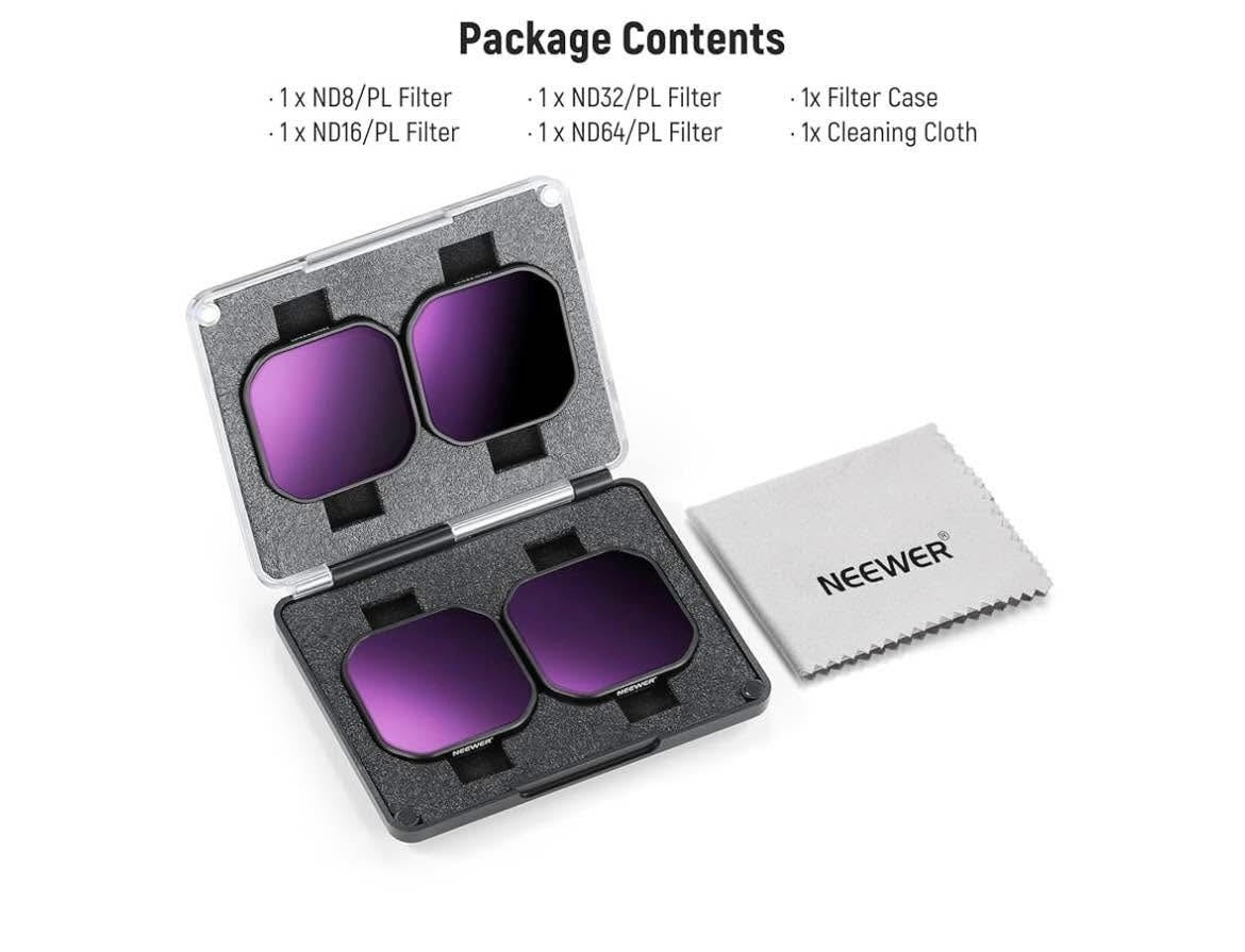 NEEWER 4 Pack ND/PL Filter Set Compatible with Insta360 Ace Pro 2