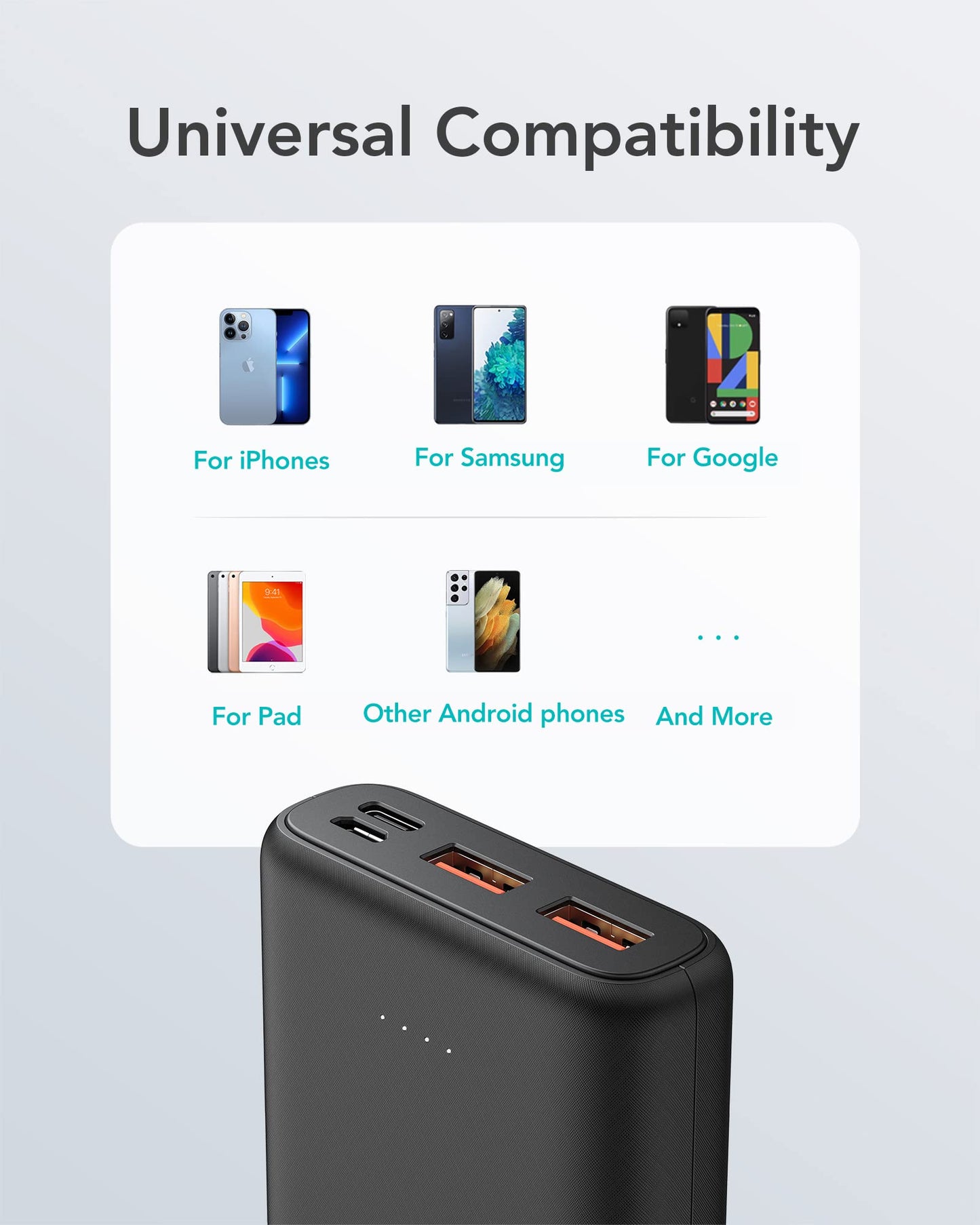 Charmast 10400 Smallest PD Portable Charger,Mini Power Bank USB C 20W