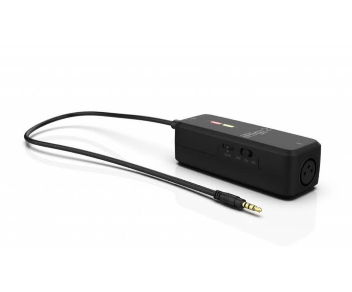 IK Multimedia iRig Pre 2 mic preamp adapter interface