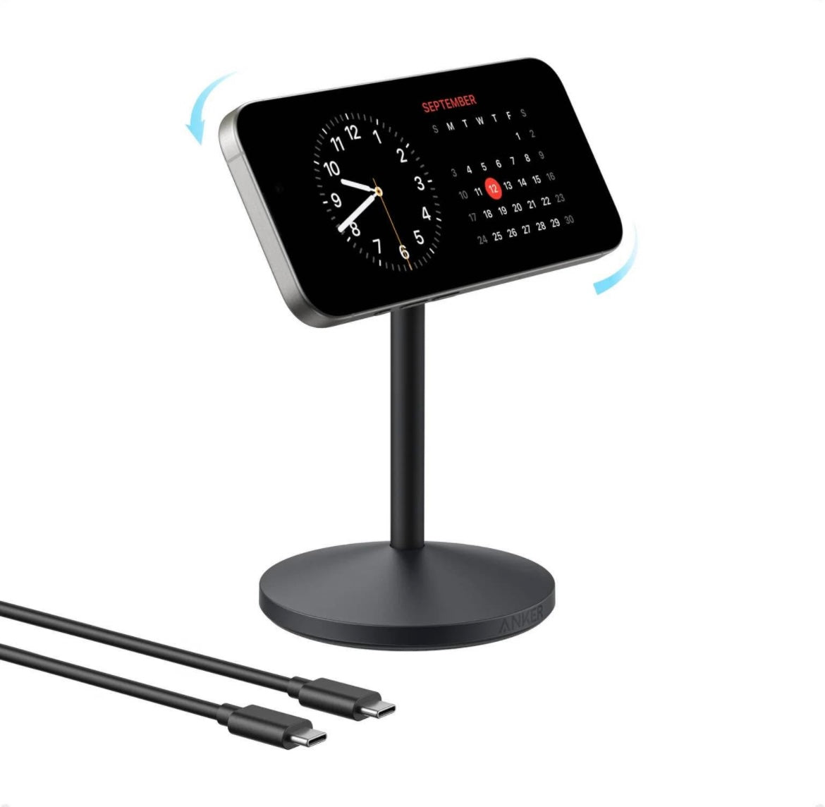 Anker MagGo Qi2 15w Wireless Charging Stand With USB Cable