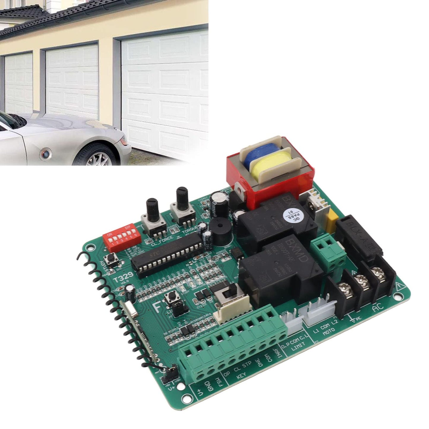 Sliding Gate Opener, Automatic Gate Motor Control with 2 Remote Controls