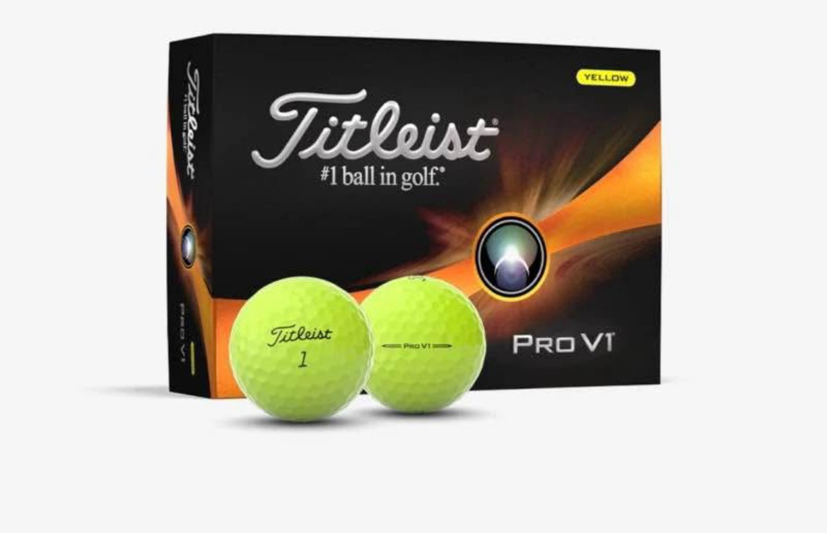 Titleist PRO V1 (12) Yellow Golf Ball Unisex