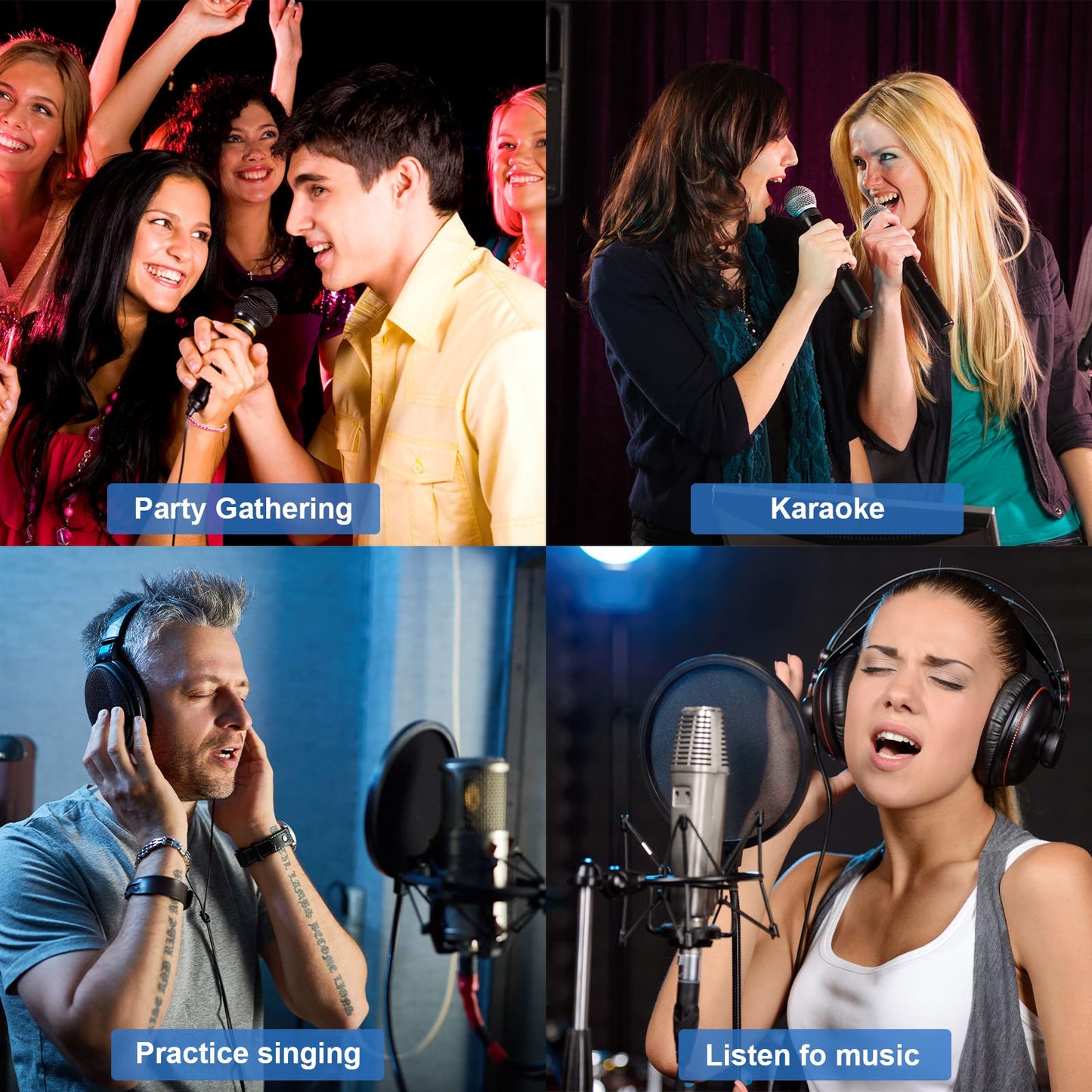 Rybozen Dual Handheld Wireless Microphone Karaoke Mixer System