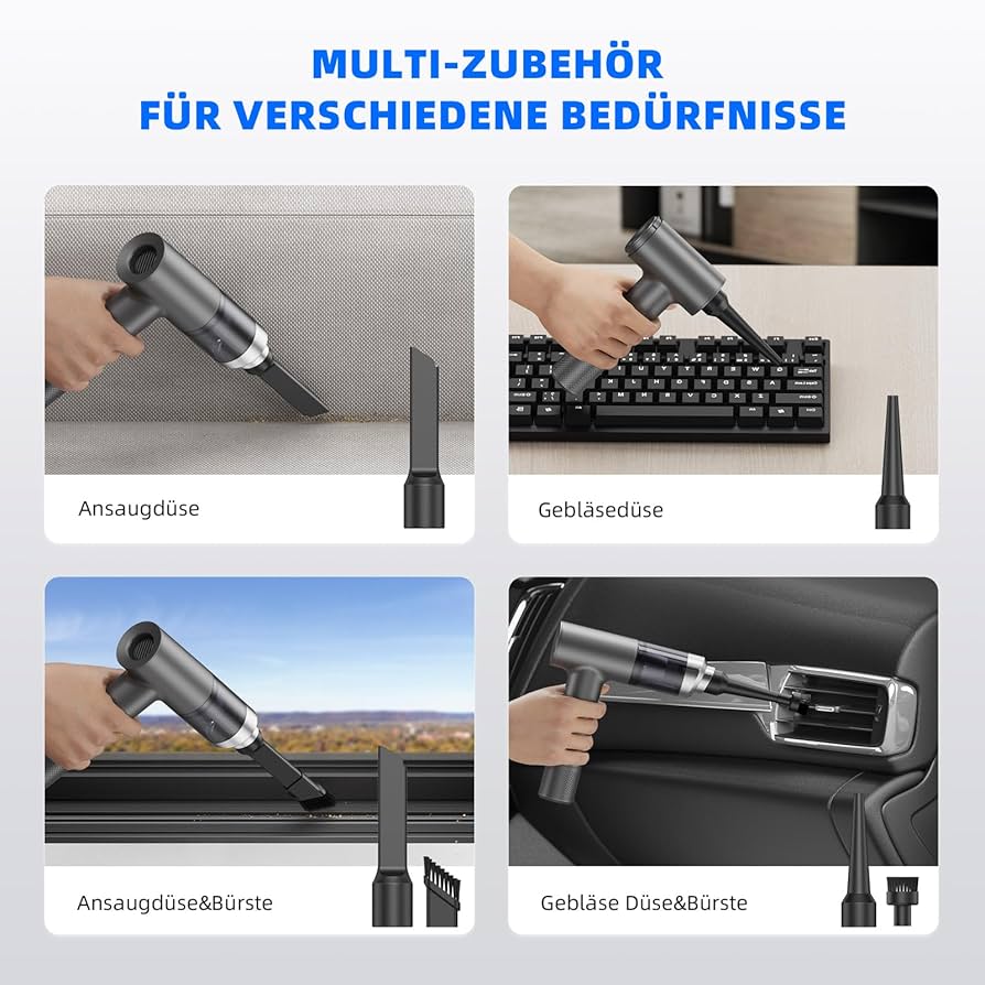 Quilted Northern Handheld Vacuum Cleaner, 15000Pa Battery Handheld Vacuum Cleaner, USB-C Rechargeable