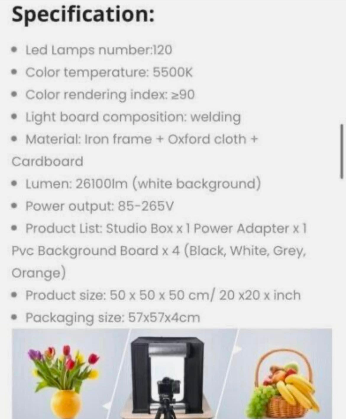 Photo Studio Light Box ESDDI PKL-D550  50cm