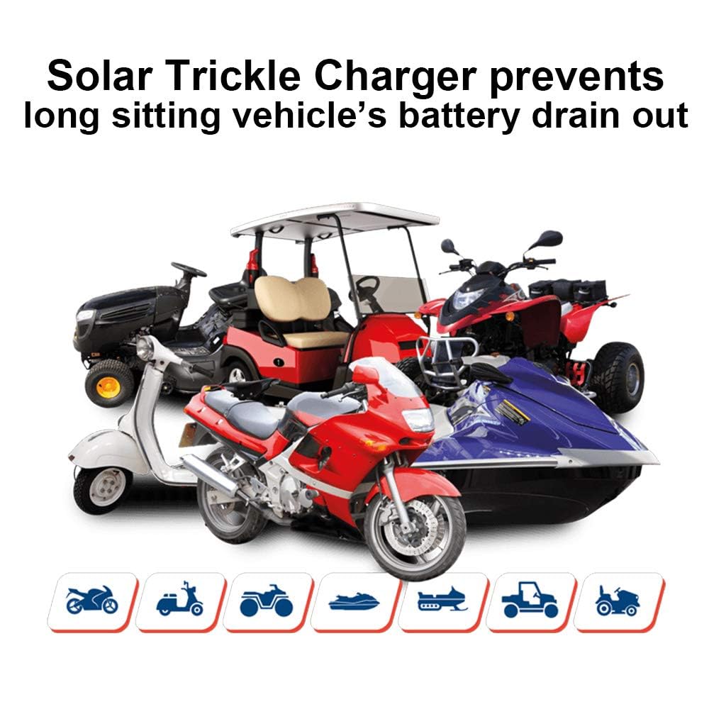 ECO-WORTHY 10W Solar Car Battery Charger Maintainer 12V Waterproof
