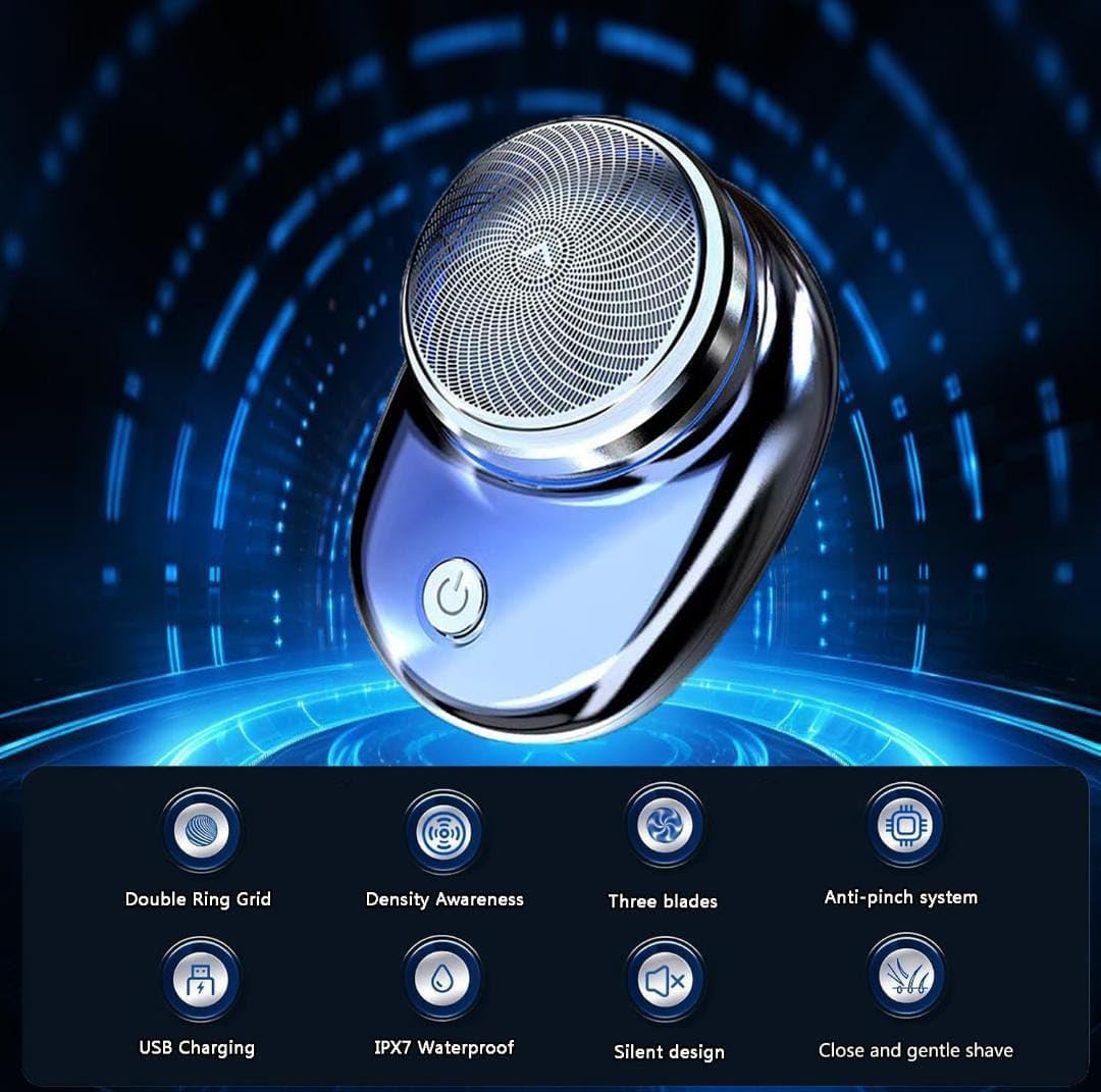 Portable Mini Electric Shaver – Rechargeable, Waterproof Trimmer with USB