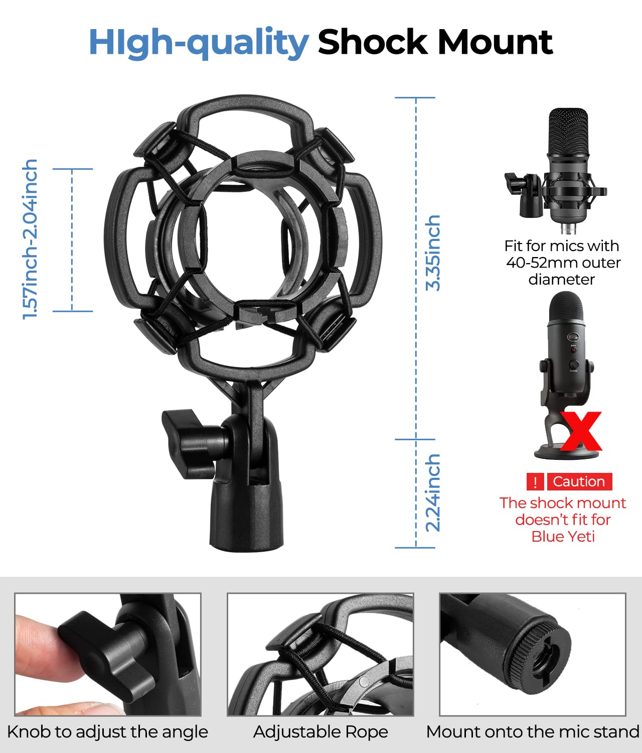 BILIONE Multifunctional Desktop Microphone Stand