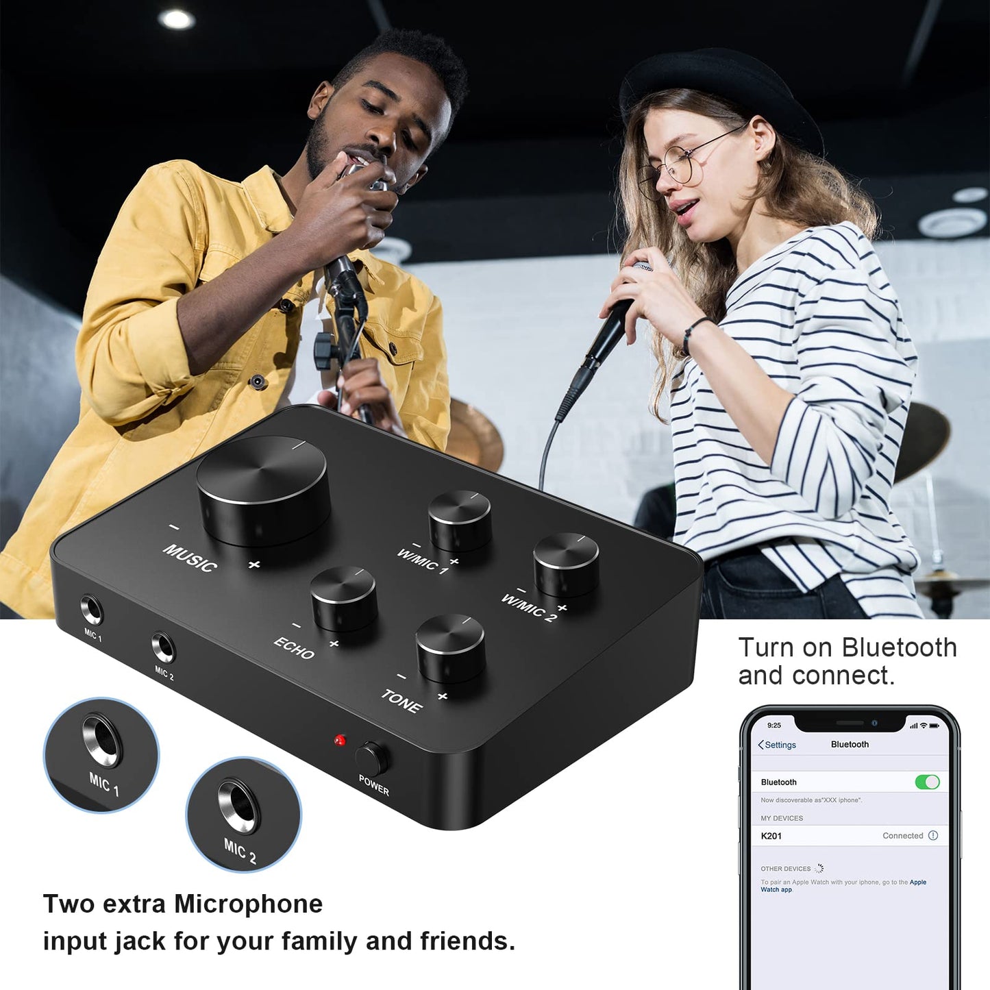Rybozen Dual Handheld Wireless Microphone Karaoke Mixer System