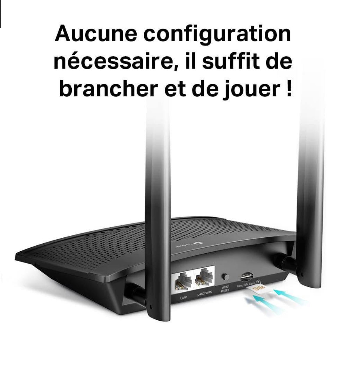 TP-Link TL-MR110 4G LTE WiFi Router N300Mbps, 4G CAT4 Speed Up to 150Mbps, 4G SIM Box, 4G Modem