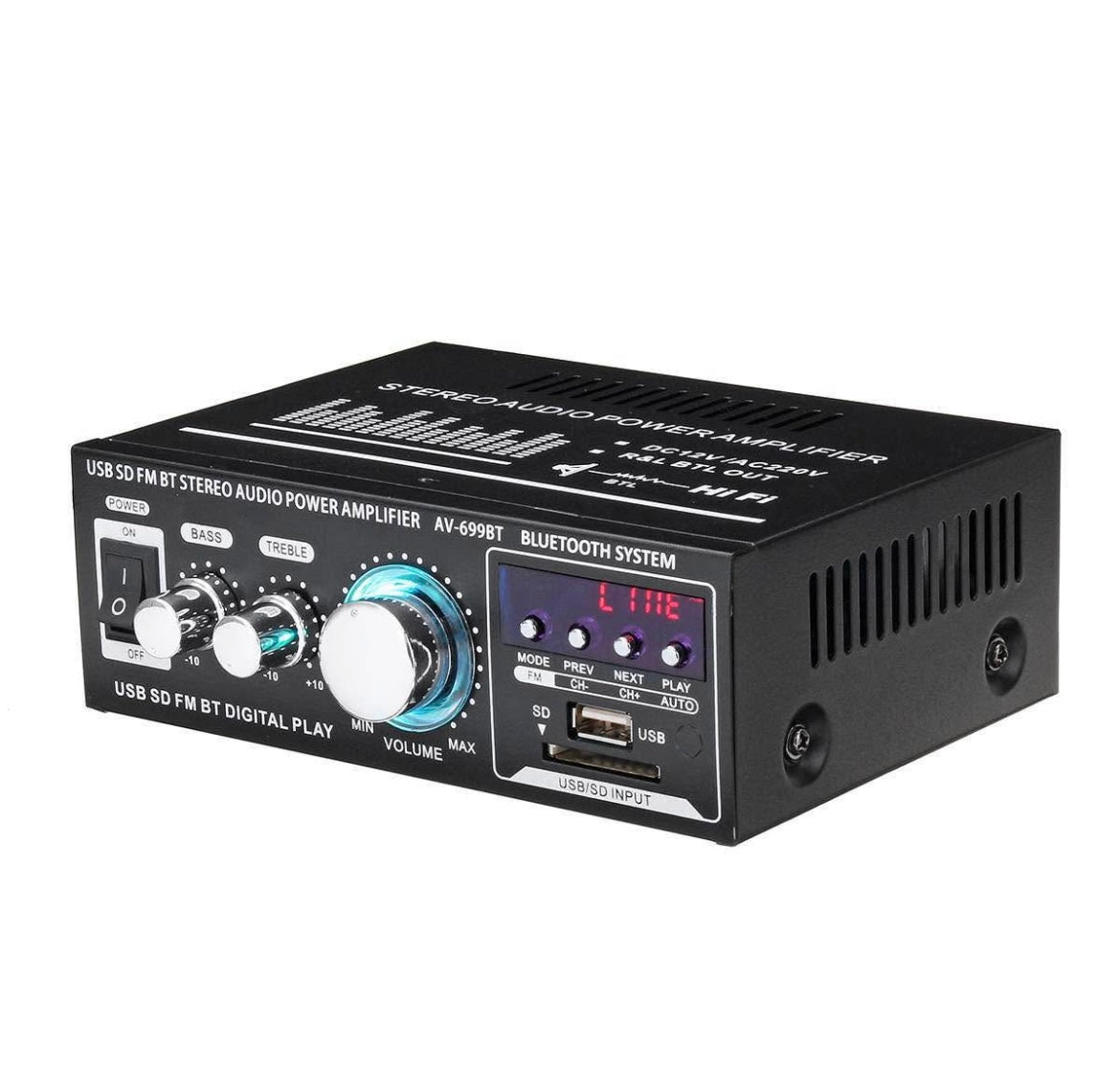 400W 2 CH bluetooth Car HiFi Stereo Amplifier