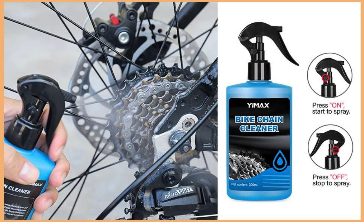 Bike Chain Cleaner Set, Bike Cleaners Bicycle Cleaning Kit 100ML Chain Lube and 300ML Cleaning Spray