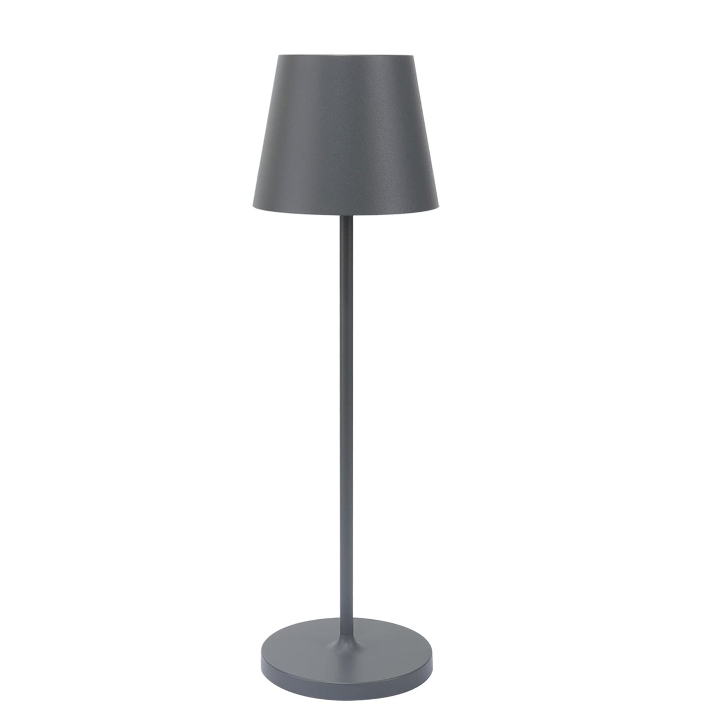 K-Bright LED Table Lamp with Contact Charging Base 2W 3000K Rechargeable IP54 Outdoor/Indoor Dark Grey