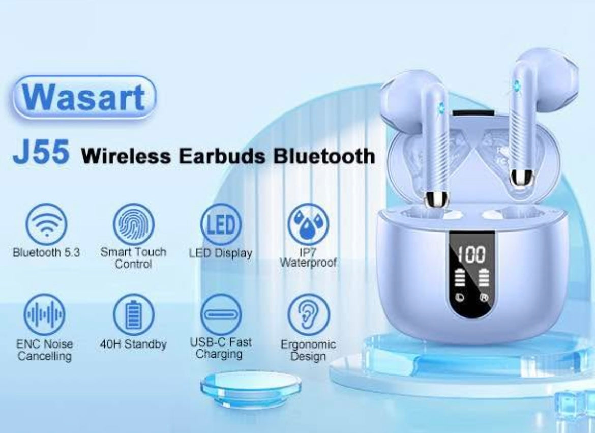 Wireless Earbuds, 2024 Bluetooth Headphones V5.4 Ear Buds