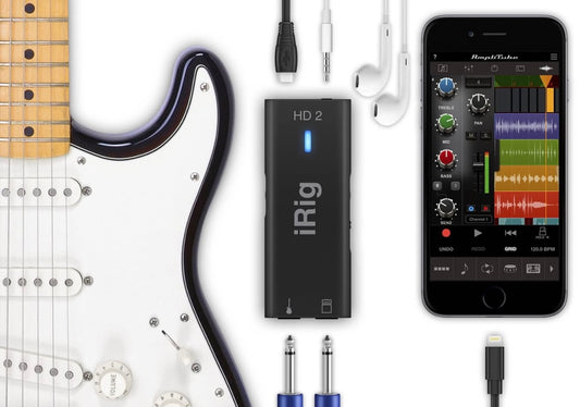IK Multimedia iRig HD 2 guitar audio interface for iPhone, iPad, Mac, iOS and PC with USB-C