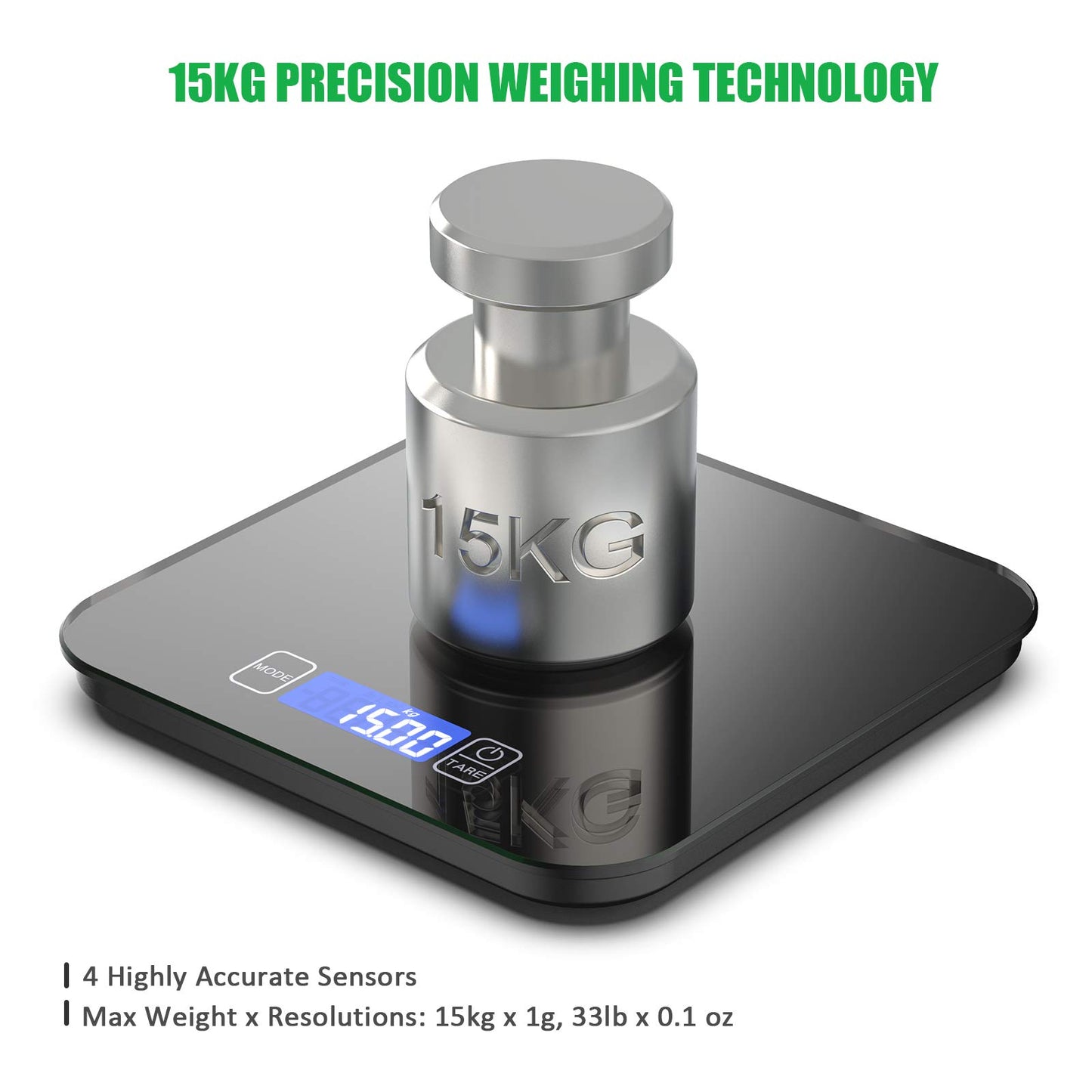 Digital Kitchen Scales 15 kg / 33 lb Digital Kitchen Scales