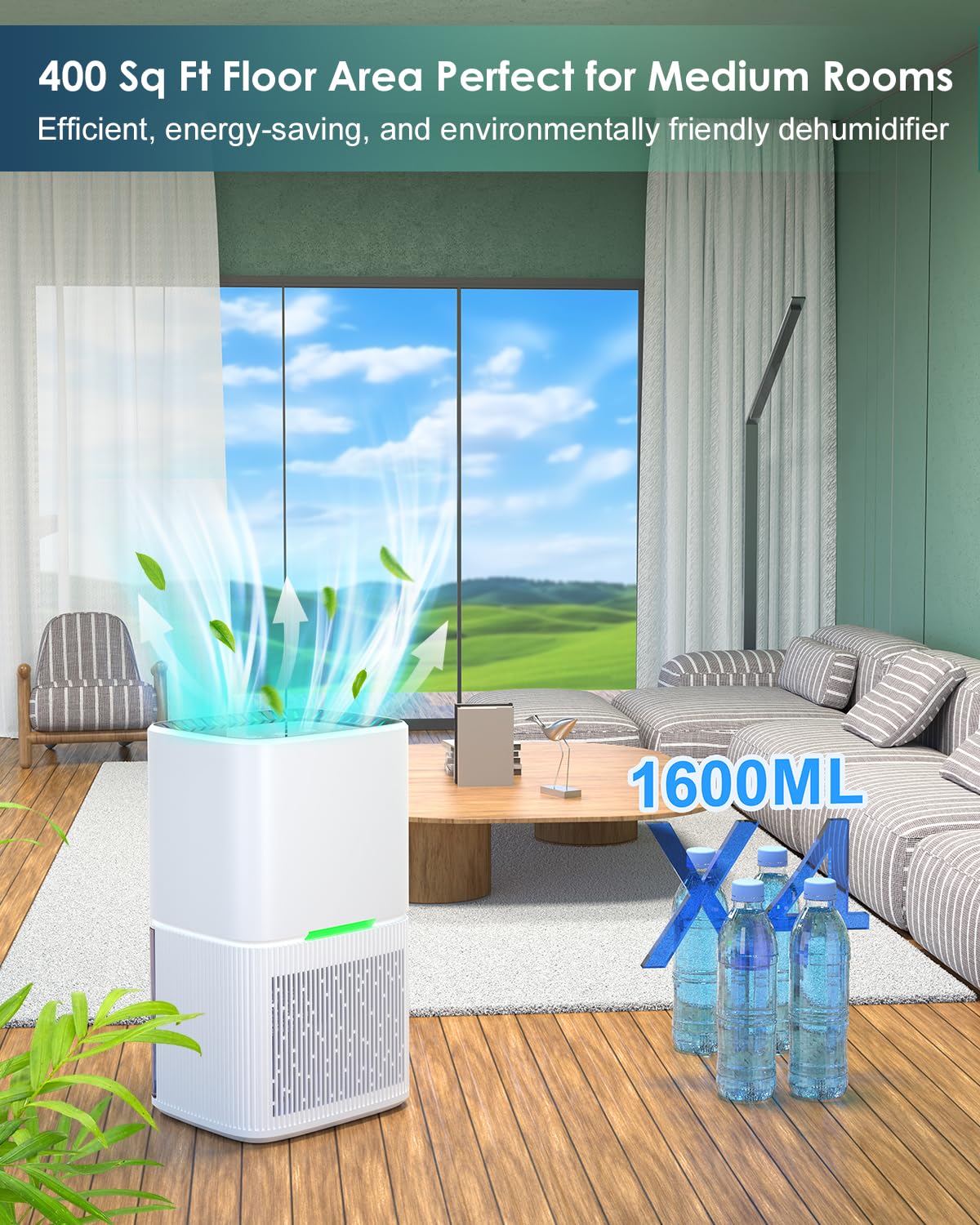 Dehumidifiers for Home,1600ml Dehumidifiers for Drying Clothes with Auto Shut Off