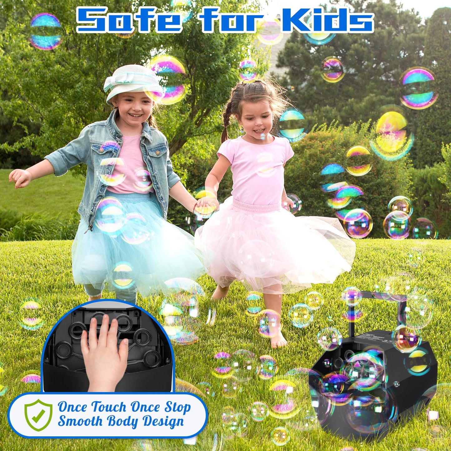 Theefun Bubble Machine, 500mL Automatic Bubble Blower